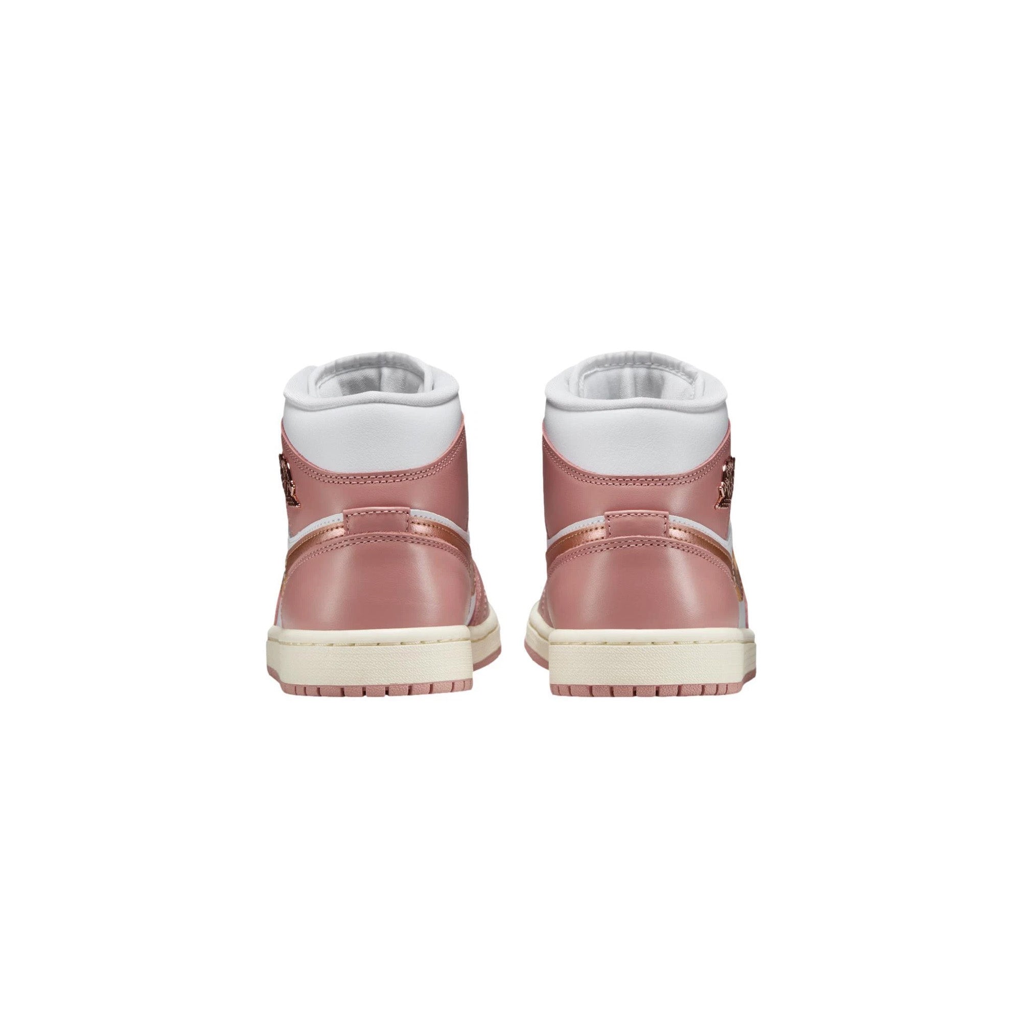 Womens Air Jordan 1 Mid SE 'Red Stardust/Metallic Copper' - ROOTED