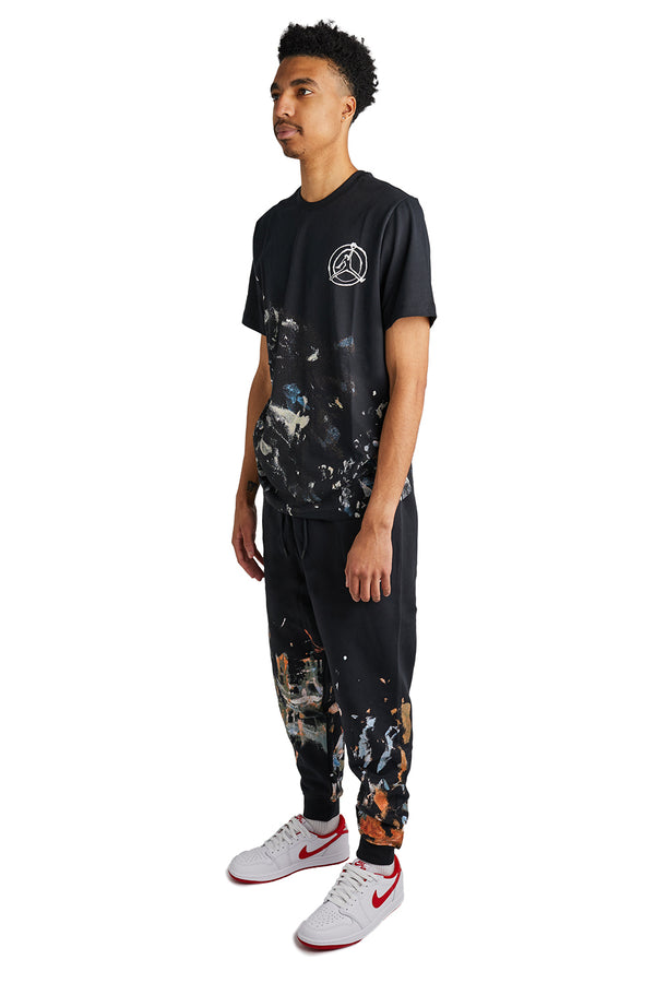 Jordan Flight Artist Series Sweatpants 'Black' - ROOTED