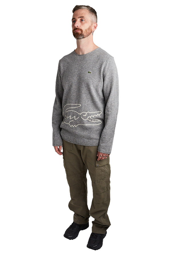 Comme des Garcons SHIRT Mens Lacoste Sweater 'Grey' - ROOTED