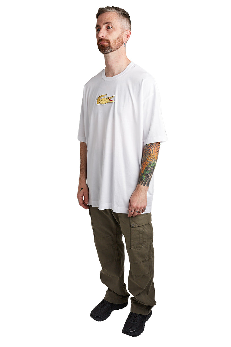 Comme des Garcons SHIRT Mens Lacoste Big Patch Tee 'White' - ROOTED