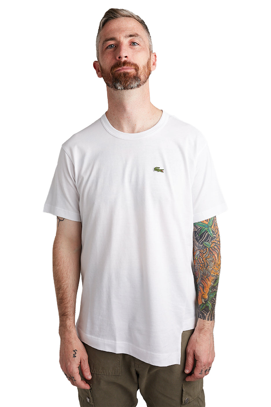 Comme des Garcons SHIRT Mens Lacoste Badge Tee 'White' - ROOTED