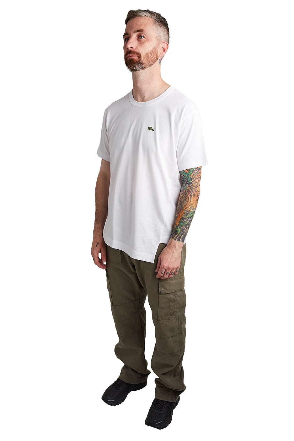 Comme des Garcons SHIRT Mens Lacoste Badge Tee 'White' - ROOTED