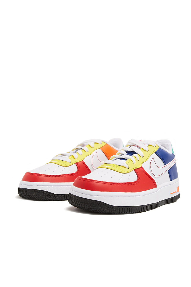 Nike Kids Air Force 1 Low LV8 BG 'University Red/White/Royal Blue' - ROOTED