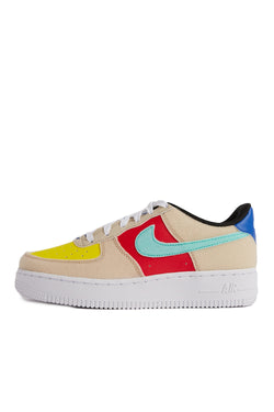Nike Kids Air Force 1 LV8 'Sanddrift/Emerald Rise-Track Red' - ROOTED