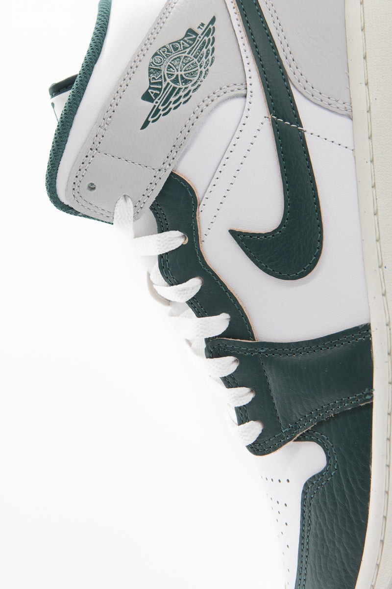 Air Jordan 1 Mid SE White Oxidized Green ROOTED