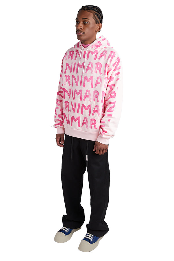 Marni All Over Logo Hoodie 'Pink Gummy' - ROOTED