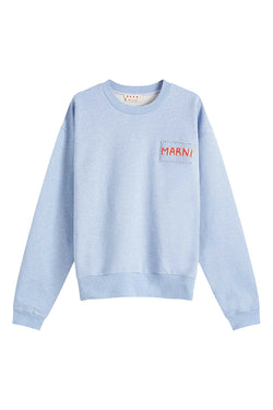 Marni Patch Logo Sweatshirt 'Light Blue'