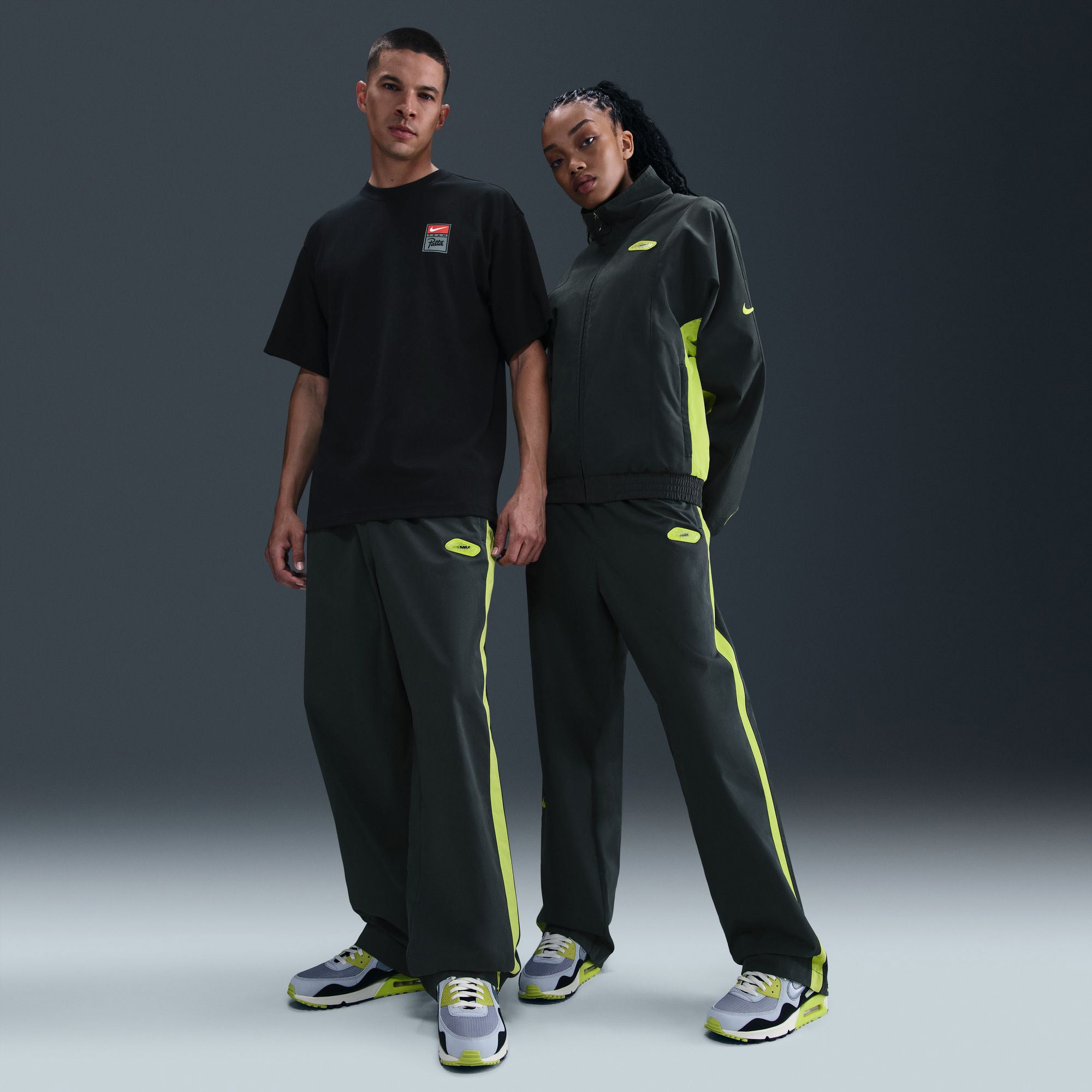 Nike x Patta Track Pants 'Black/Cyber'