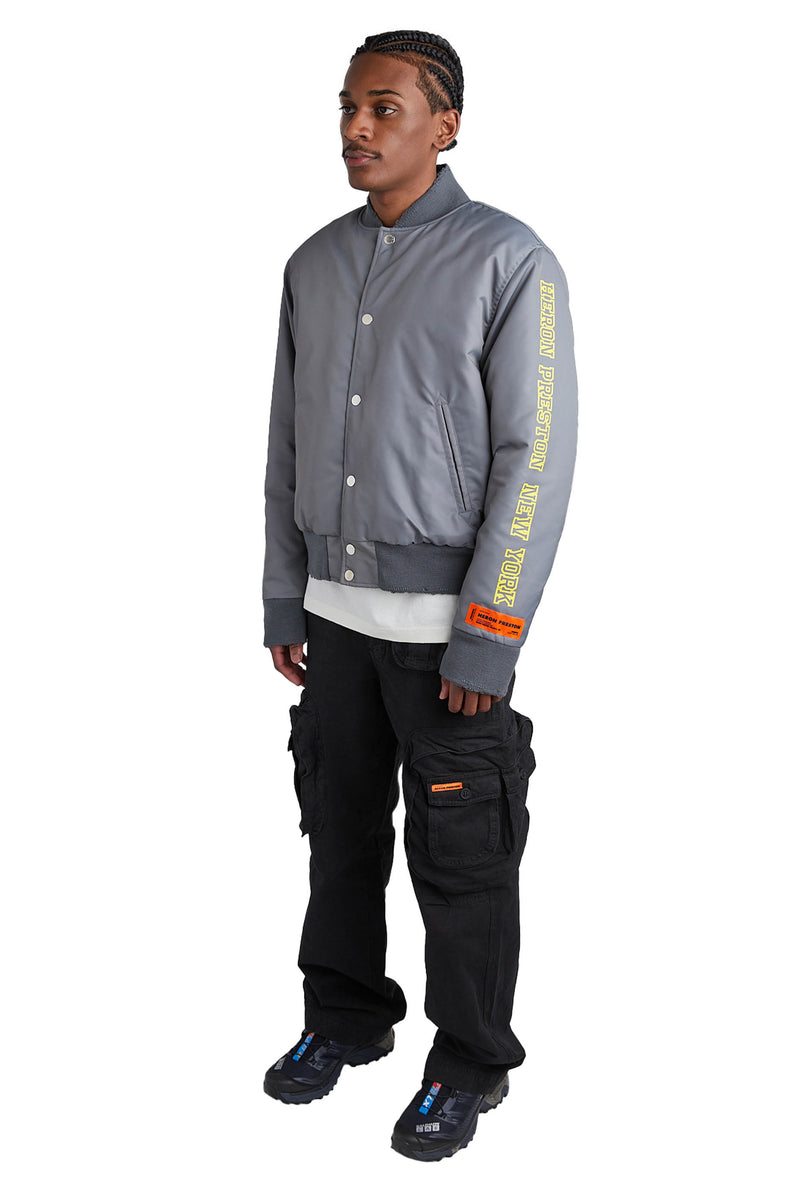 Heron Preston Men's Logo Print Varsity Jacket