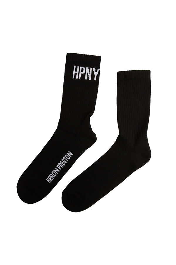 Heron Preston HPNY Long Socks 'Black/White' - ROOTED