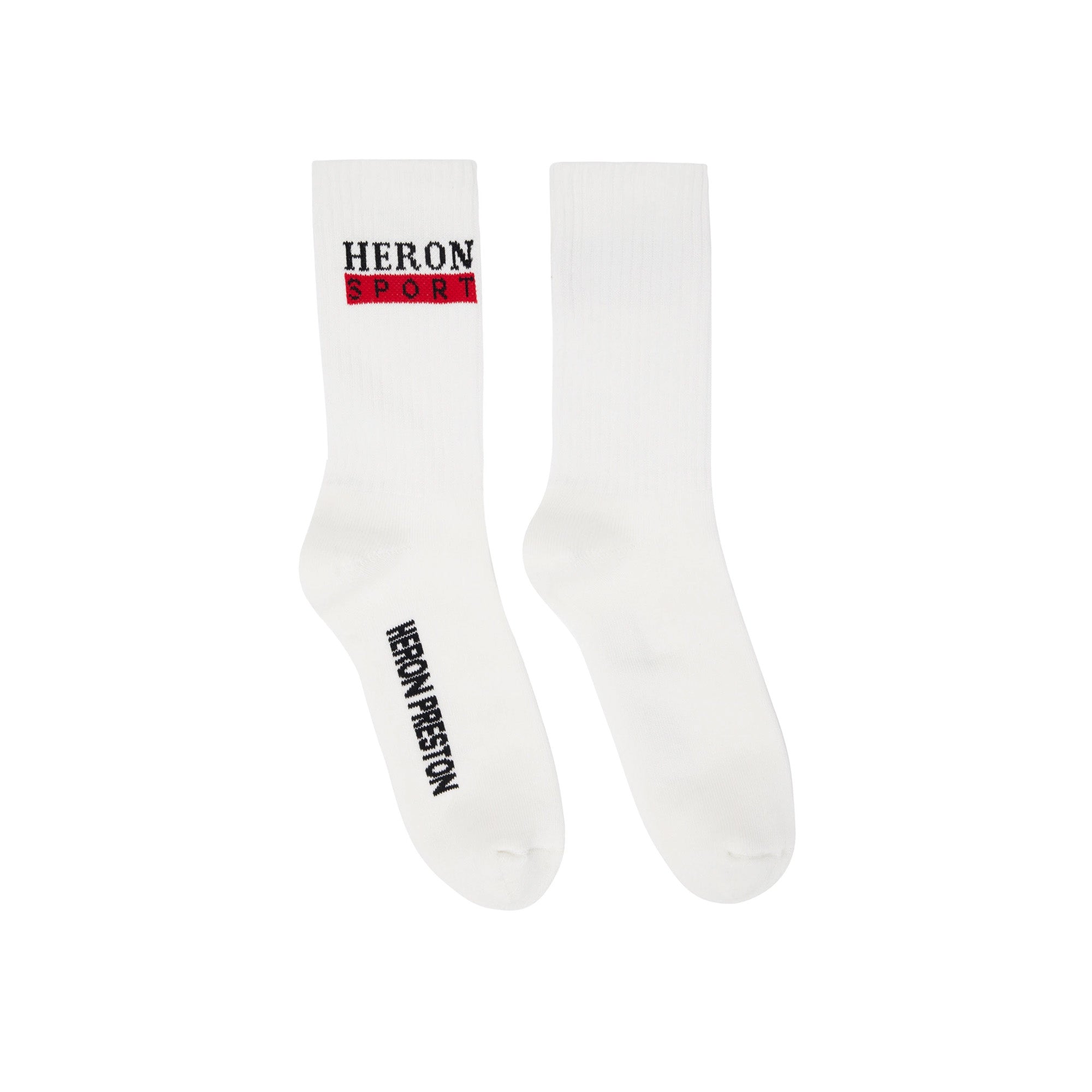 Heron Preston Sport Long Socks 'White/Red' - ROOTED