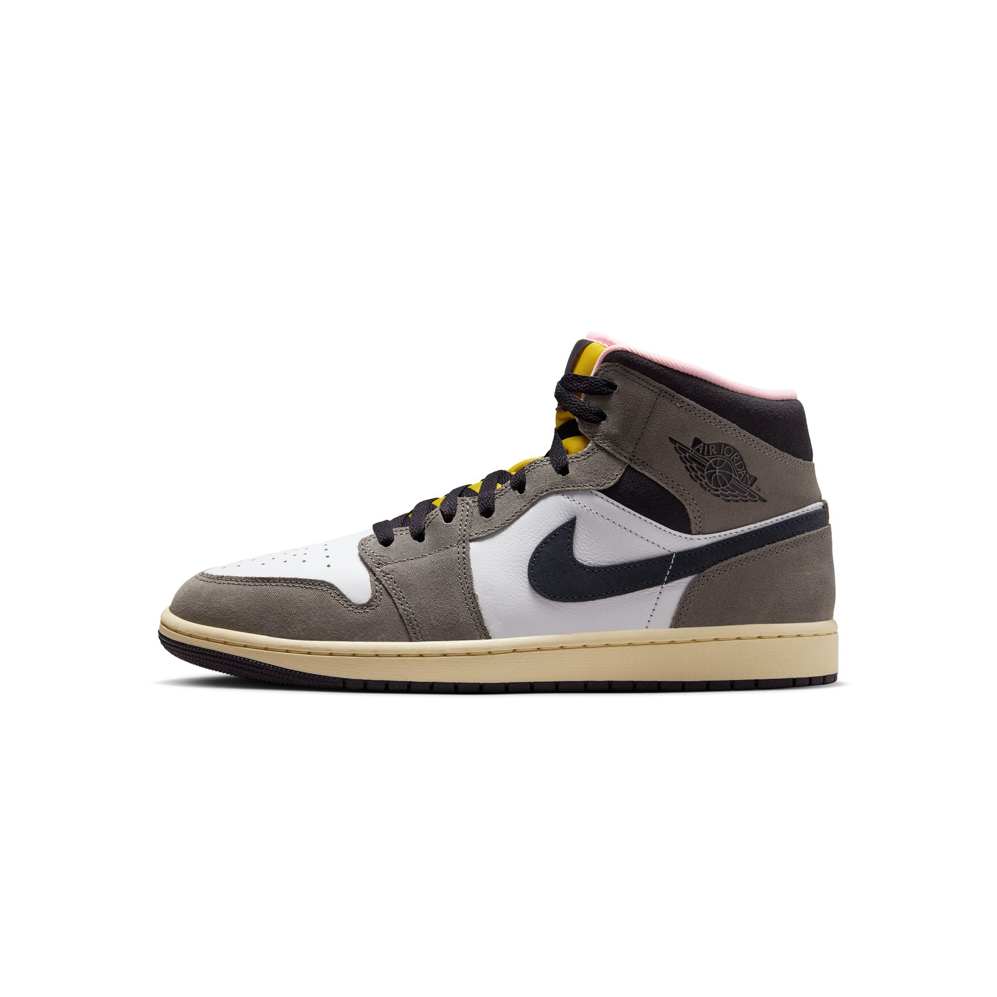 Air Jordan 1 Mid SE 'White/Oil Grey' - ROOTED