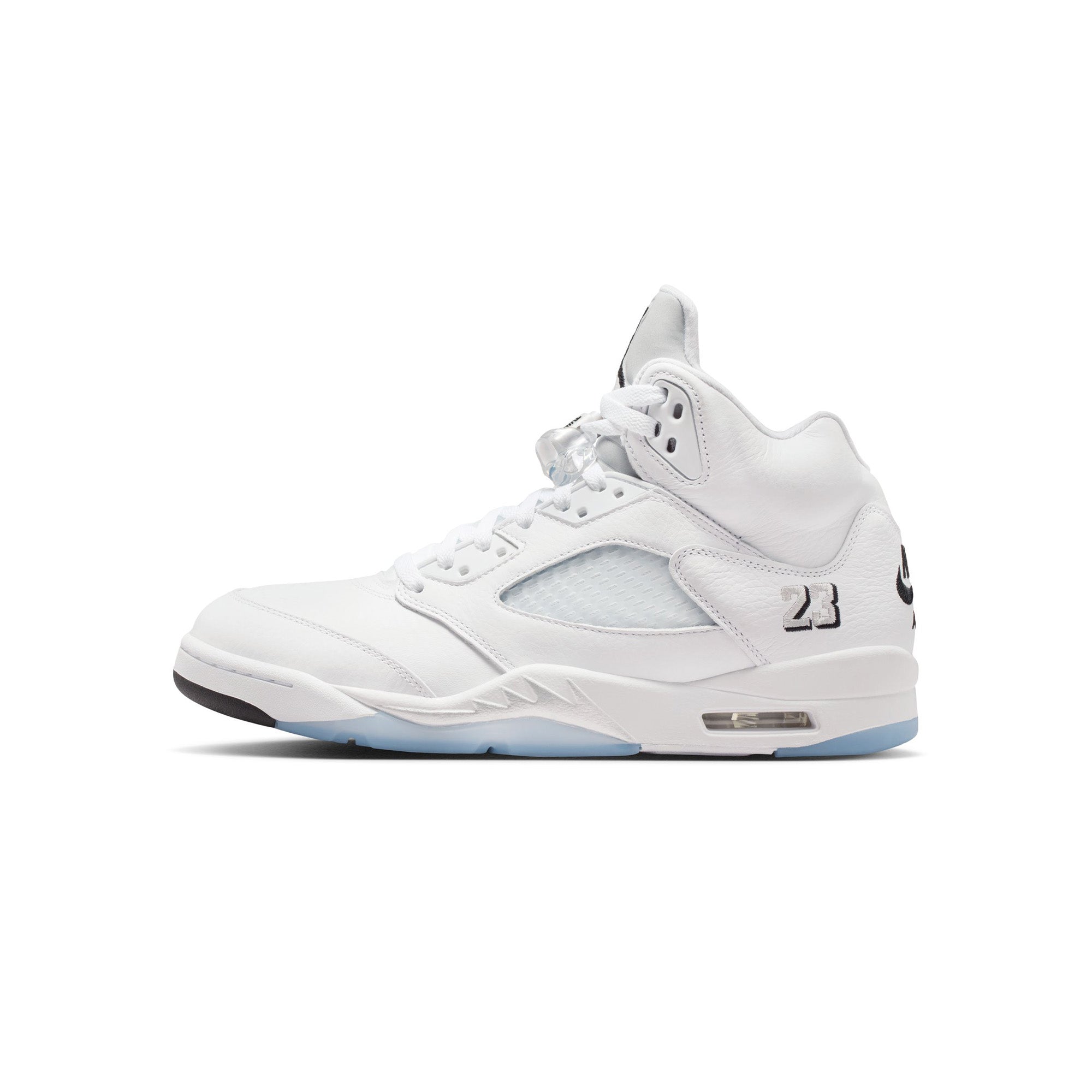 Air Jordan 5 Retro 'White/Black/Metallic Silver' - ROOTED