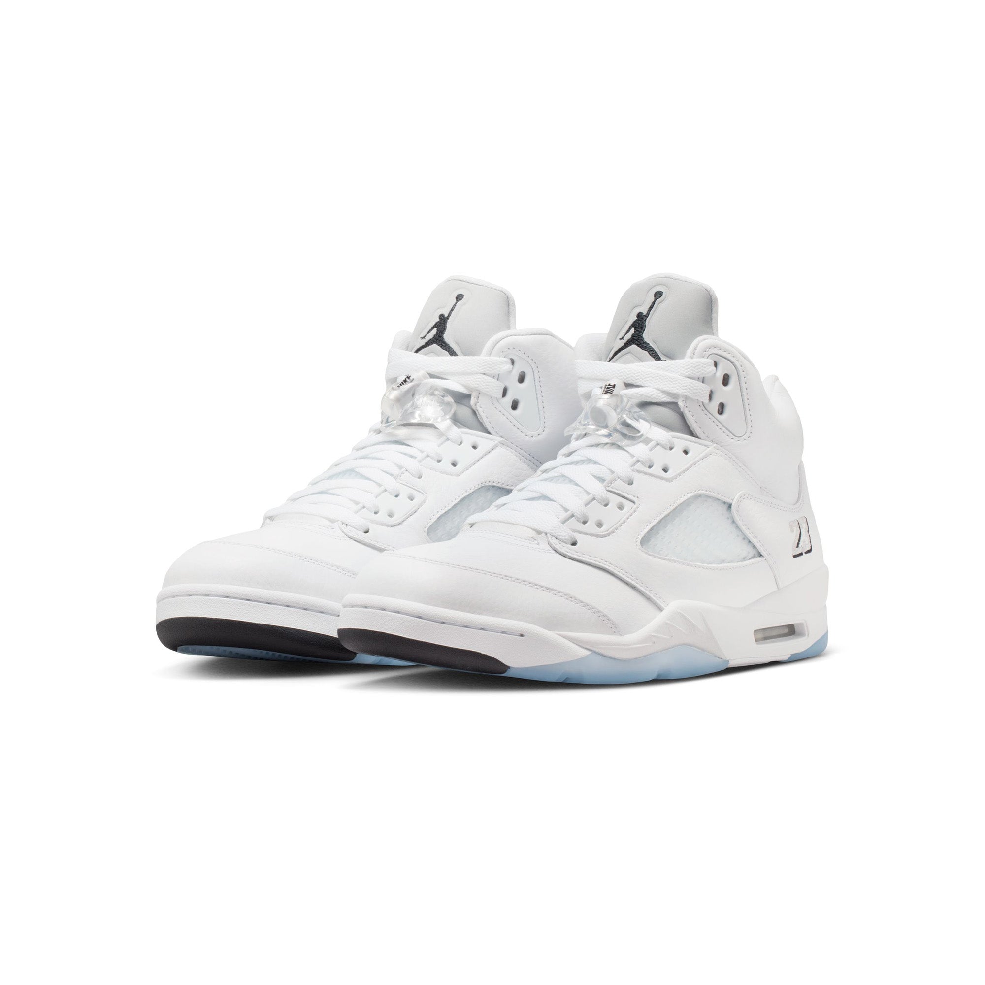 Air Jordan 5 Retro 'White/Black/Metallic Silver' - ROOTED