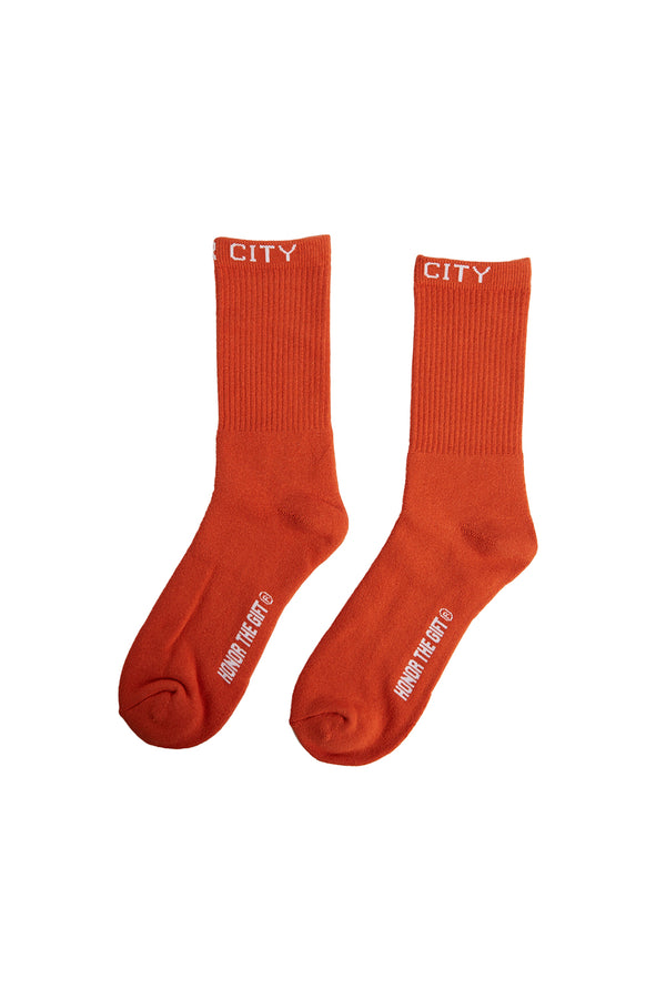 Honor The Gift Inner City Socks 'Orange' - ROOTED