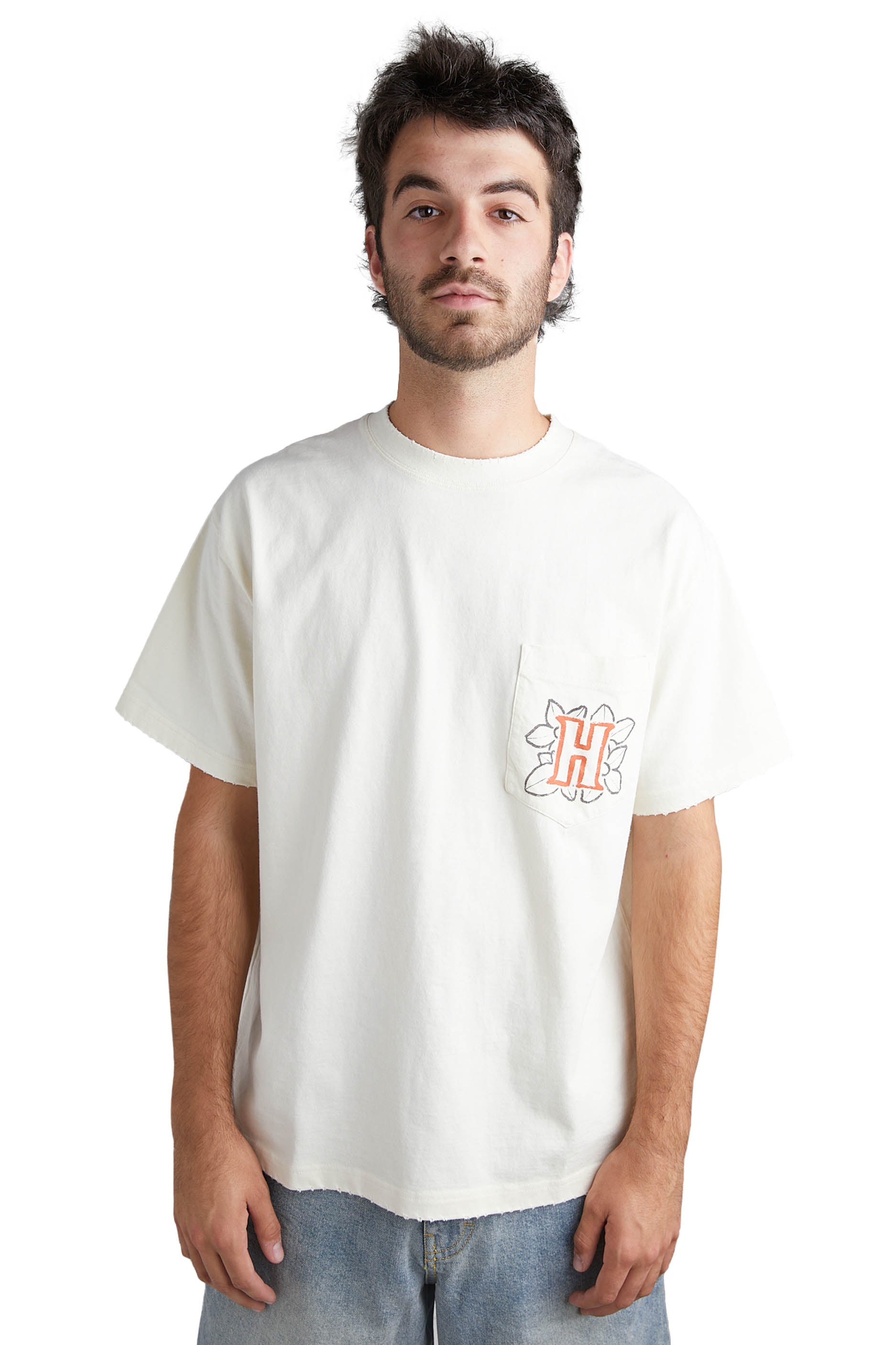 Honor The Gift Floral Pocket Tee 'Bone' - ROOTED
