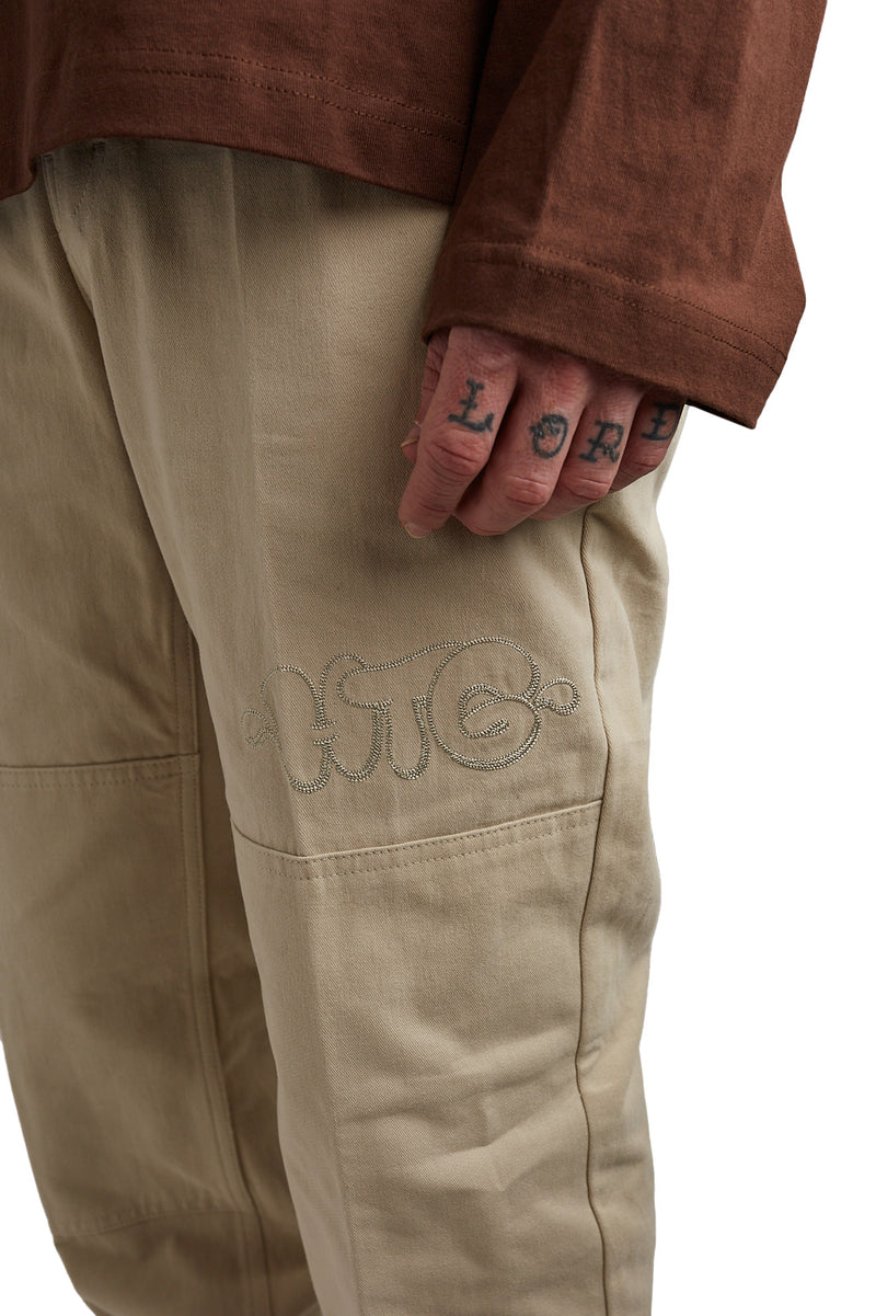Honor The Gift Stamped Chore Pant 'Bone' - ROOTED