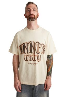 Honor The Gift Stamp Inner City Tee 'Bone' - ROOTED