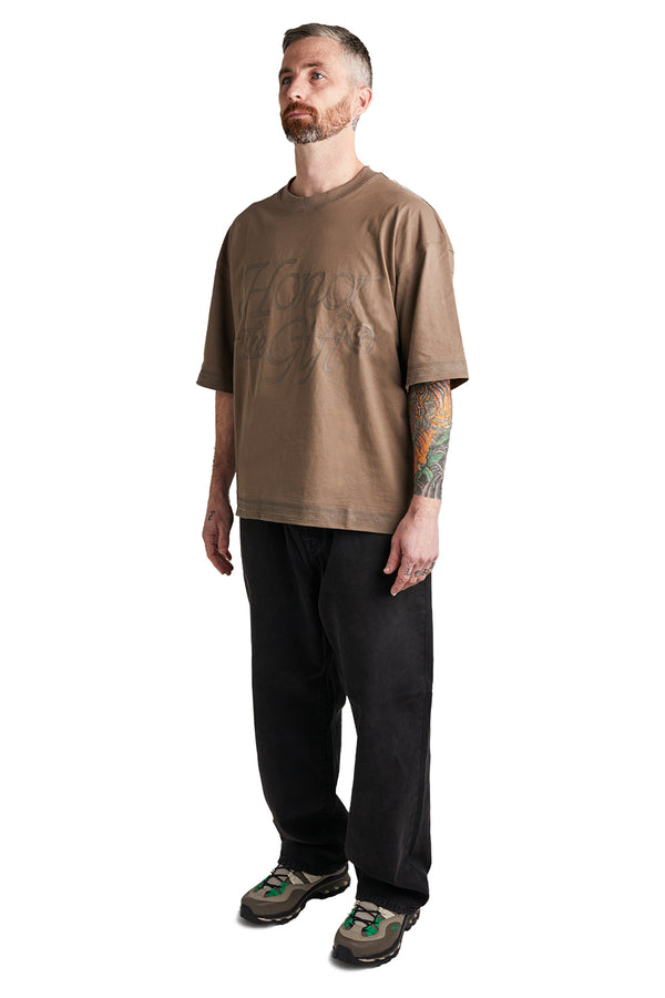 Honor The Gift H Box Tee 'Brown' - ROOTED