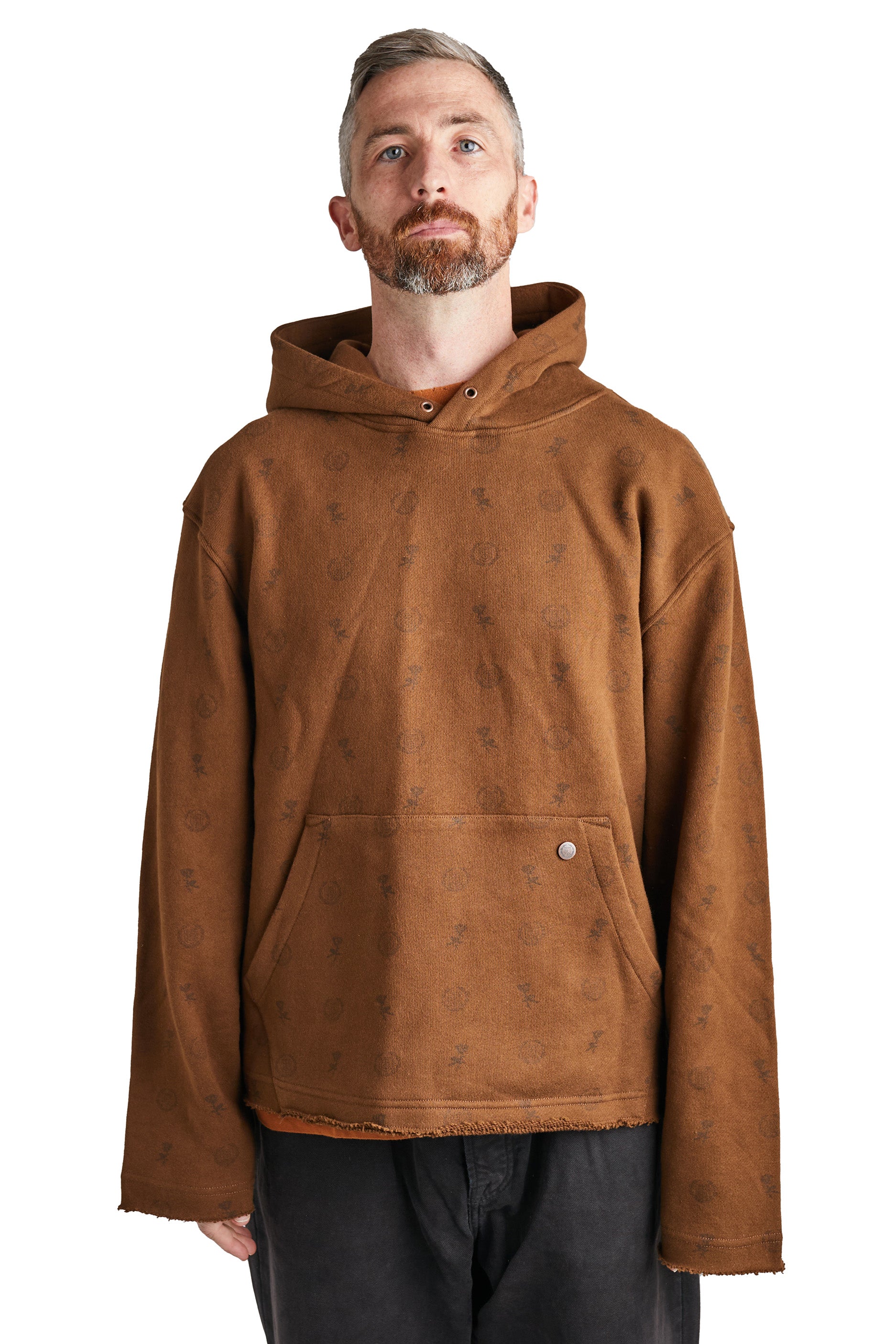 Honor The Gift Raw Edge Hoodie 'Brown' - ROOTED