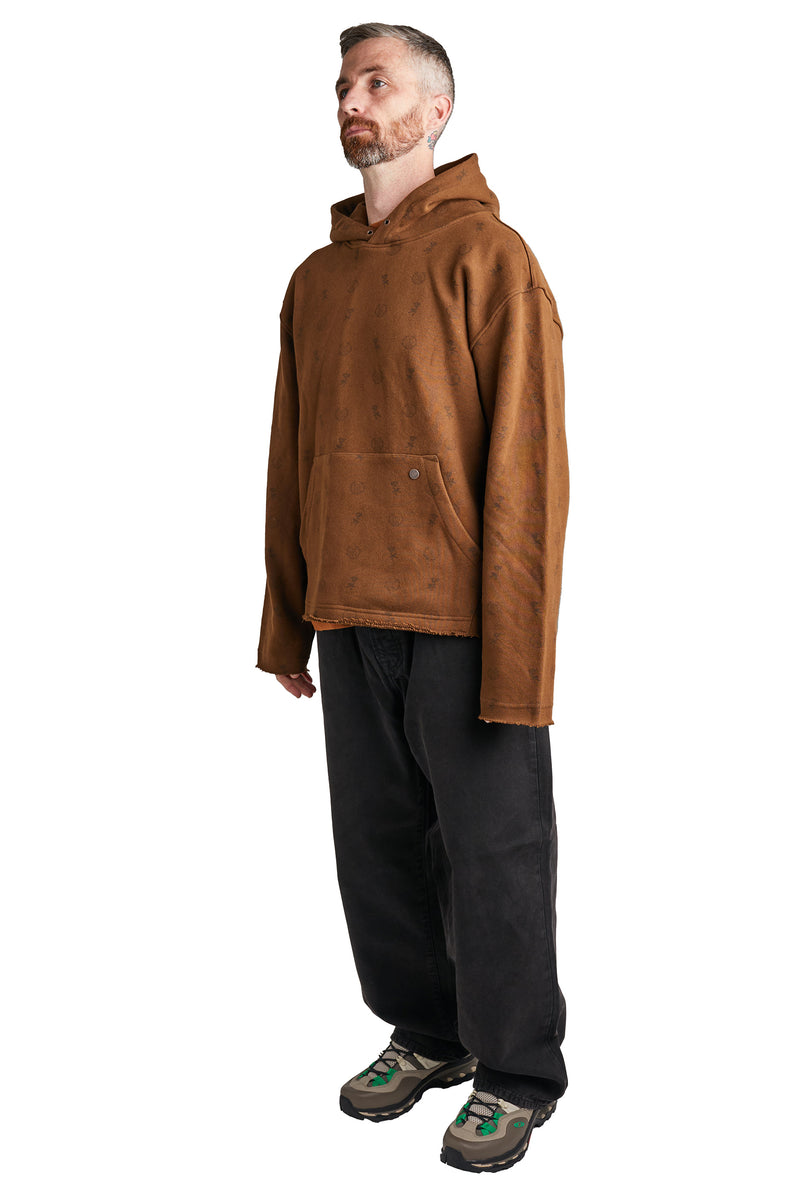Honor The Gift Raw Edge Hoodie 'Brown' - ROOTED