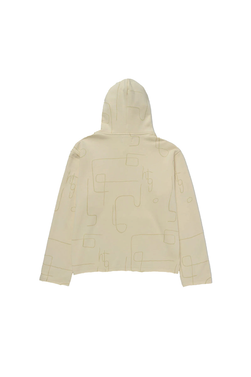 Honor The Gift Novelty Printed Terry Hoodie 'Bone'