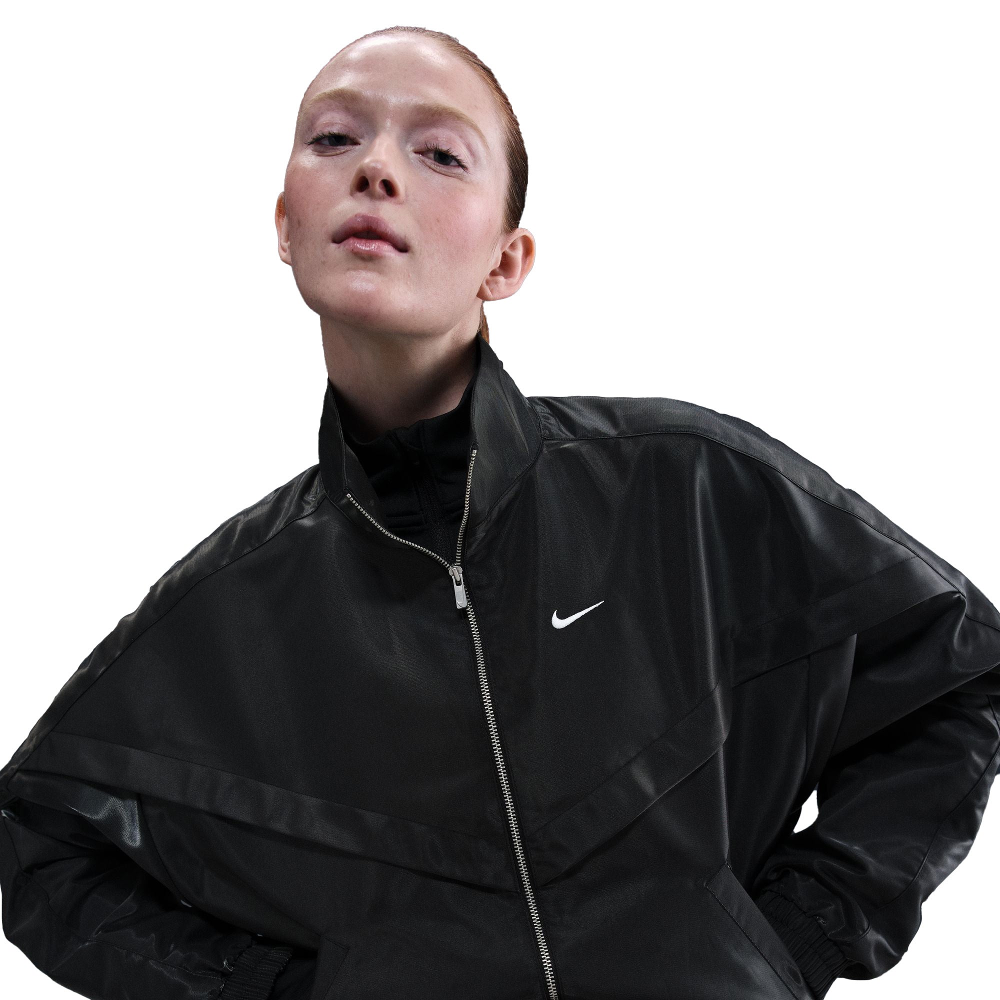 Womens Nike Sportswear Windrunner Shine Jacket 'Black/White'