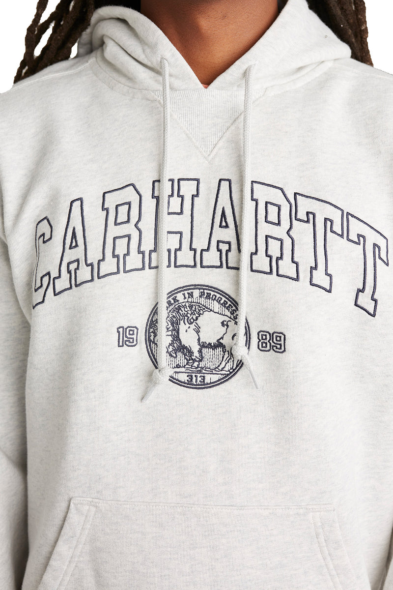 Carhartt WIP Mens Coin Hoodie 'Ash Heather' - ROOTED