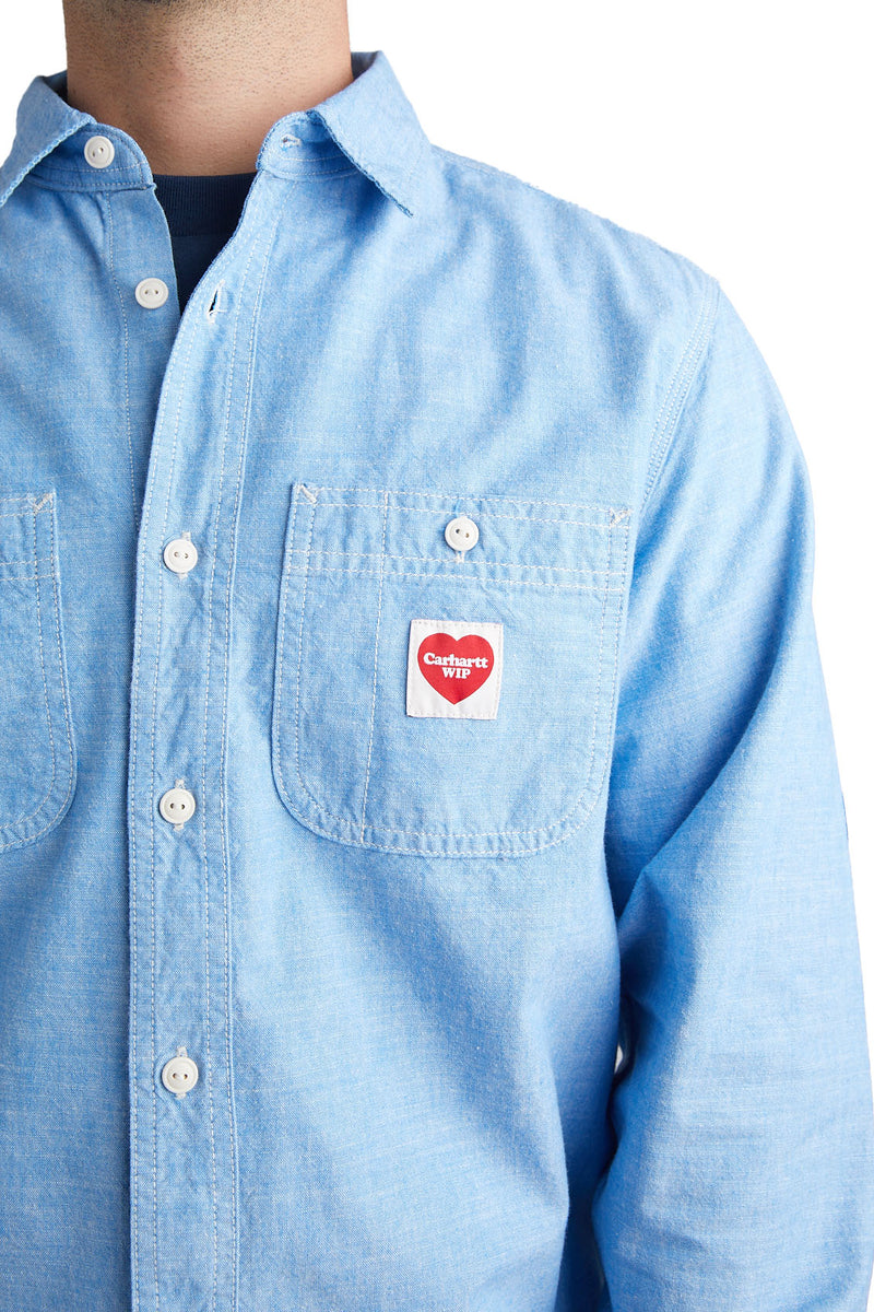 Carhartt WIP LS Clink Heart Shirt 'Bleach' - ROOTED