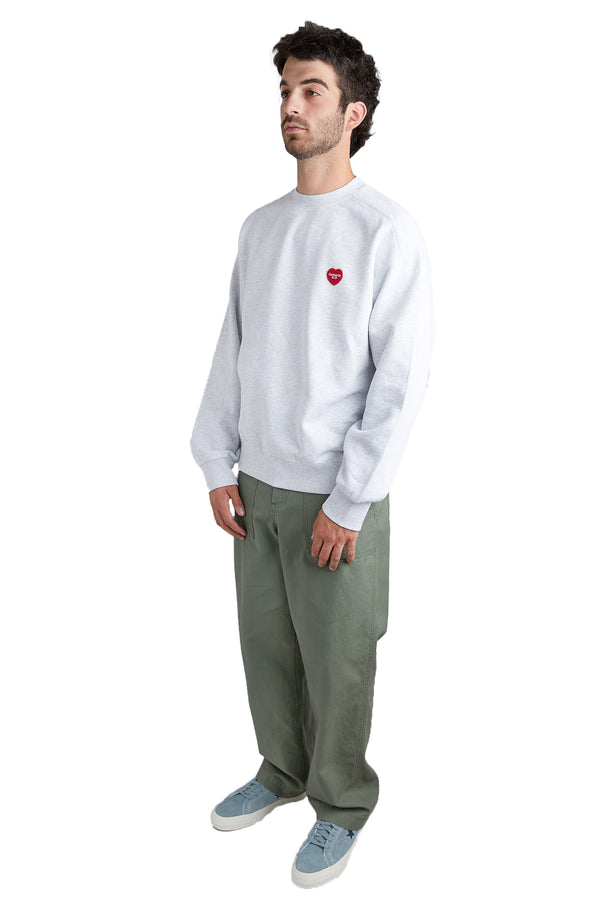 Carhartt WIP Heart Patch Sweatshirt 'Ash Heather' - ROOTED