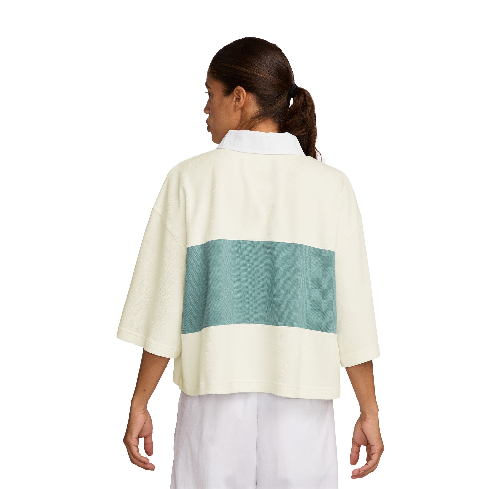 Womens Nike Sportswear Oversized SS Polo 'Sail/Cannon' - ROOTED