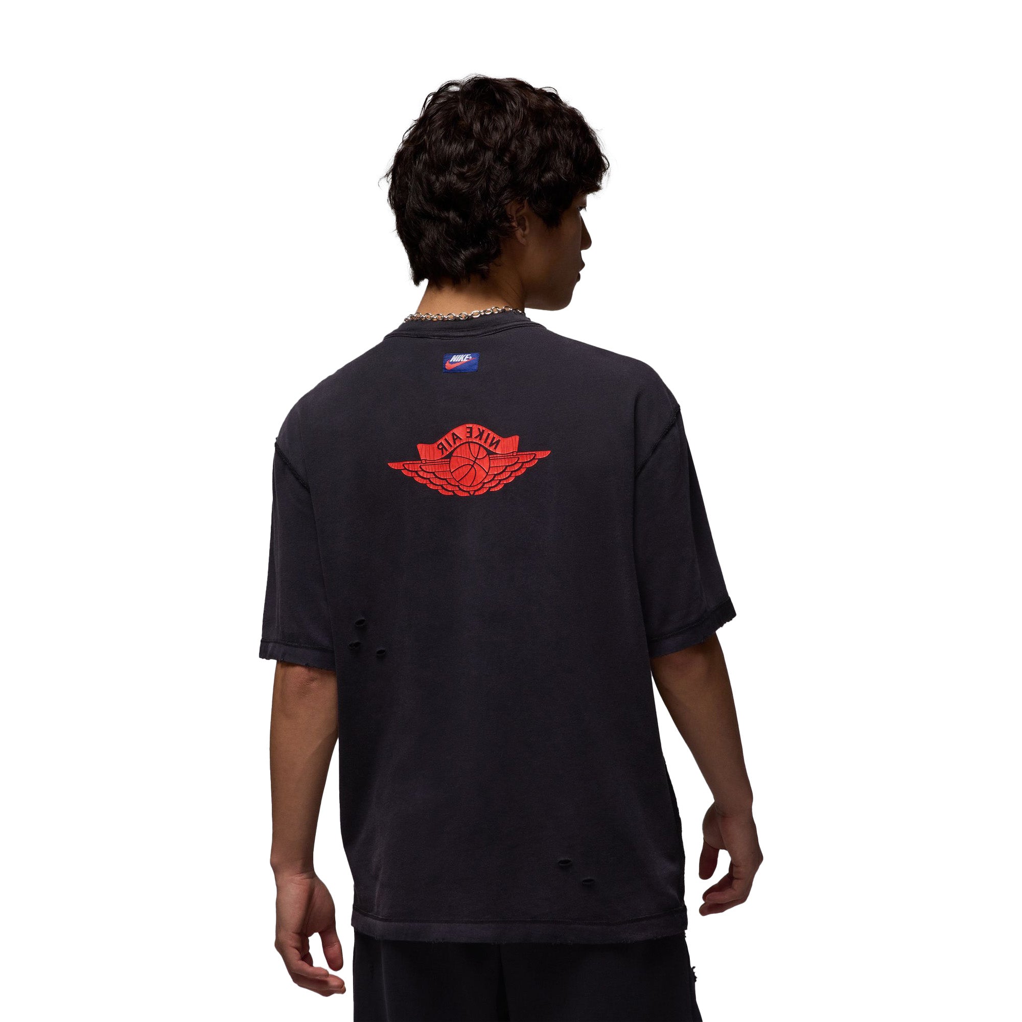 Jordan Rare Air Tee 'Black/Chile Red' - ROOTED