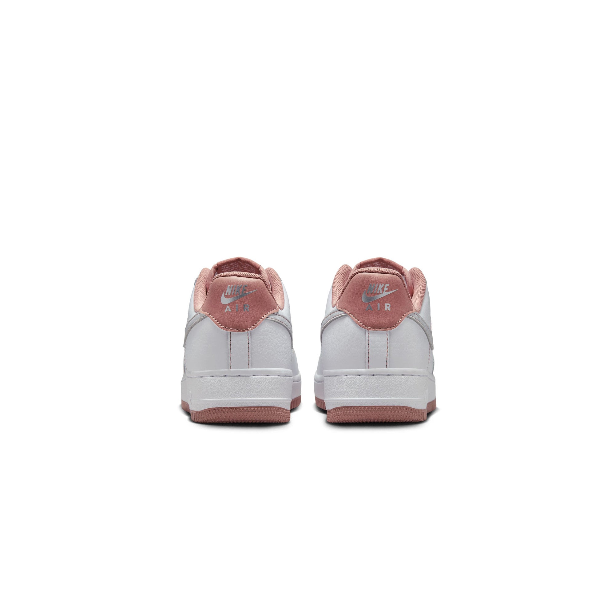 Womens Nike Air Force 1 '07 Mini Jewel 'White/Particle Pink/Metallic Silver' - ROOTED