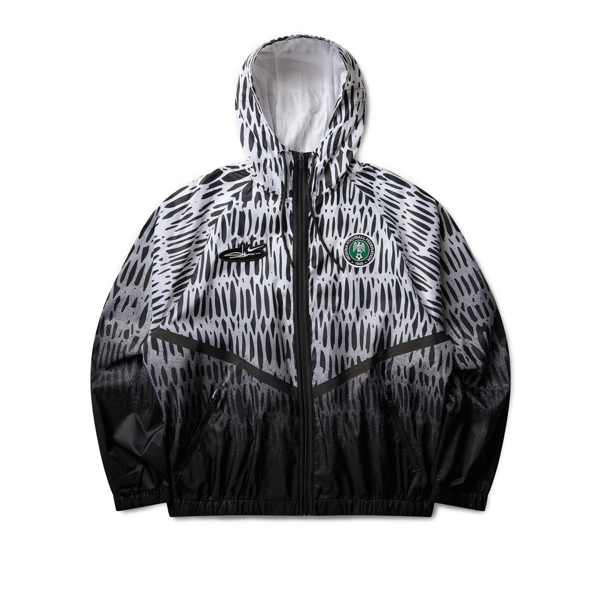 Nike x Slawn Nigeria Soccer Anthem Jacket 'Black/White' - ROOTED