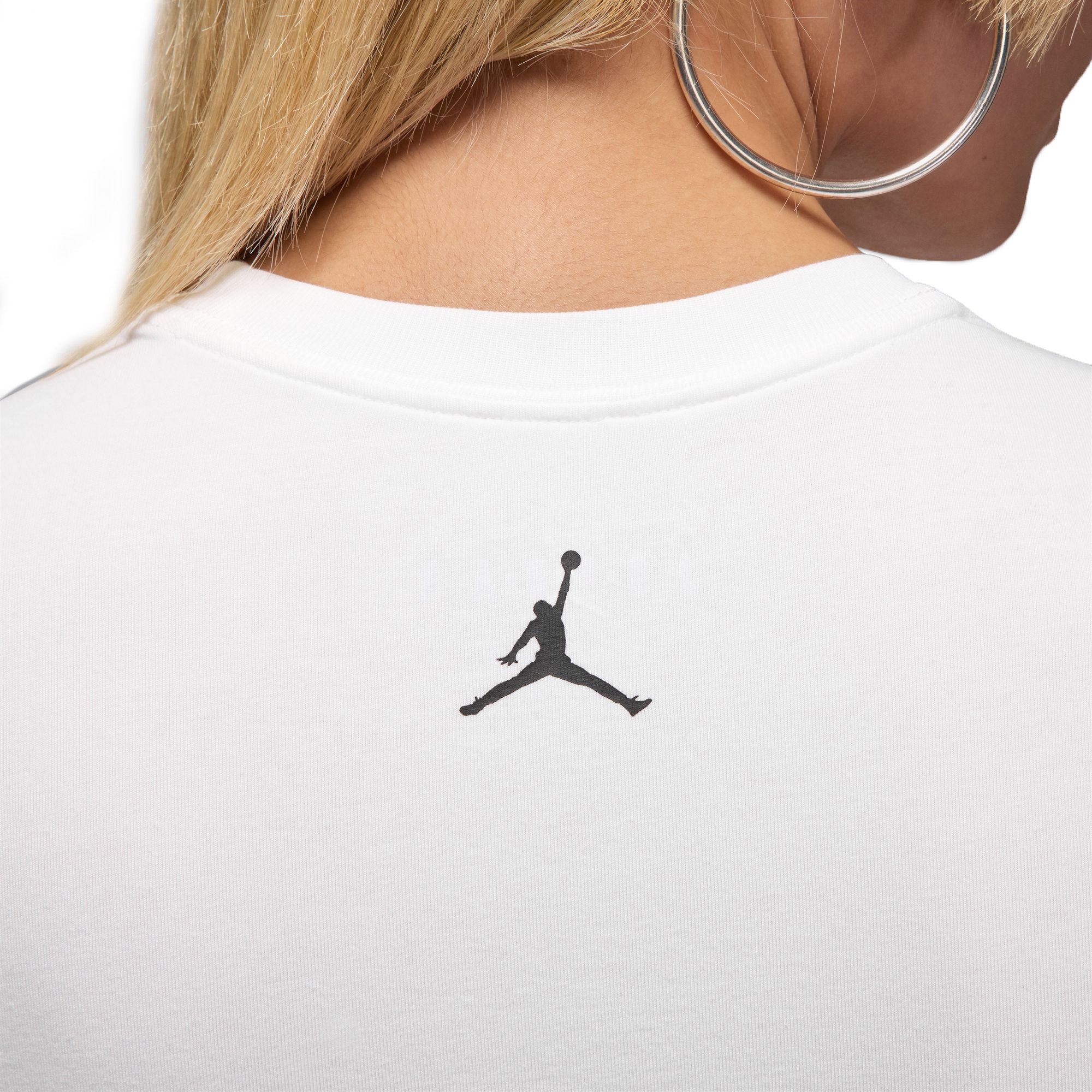 Womens Jordan Brooklyn Cherry Tee 'White/Gym Red' - ROOTED