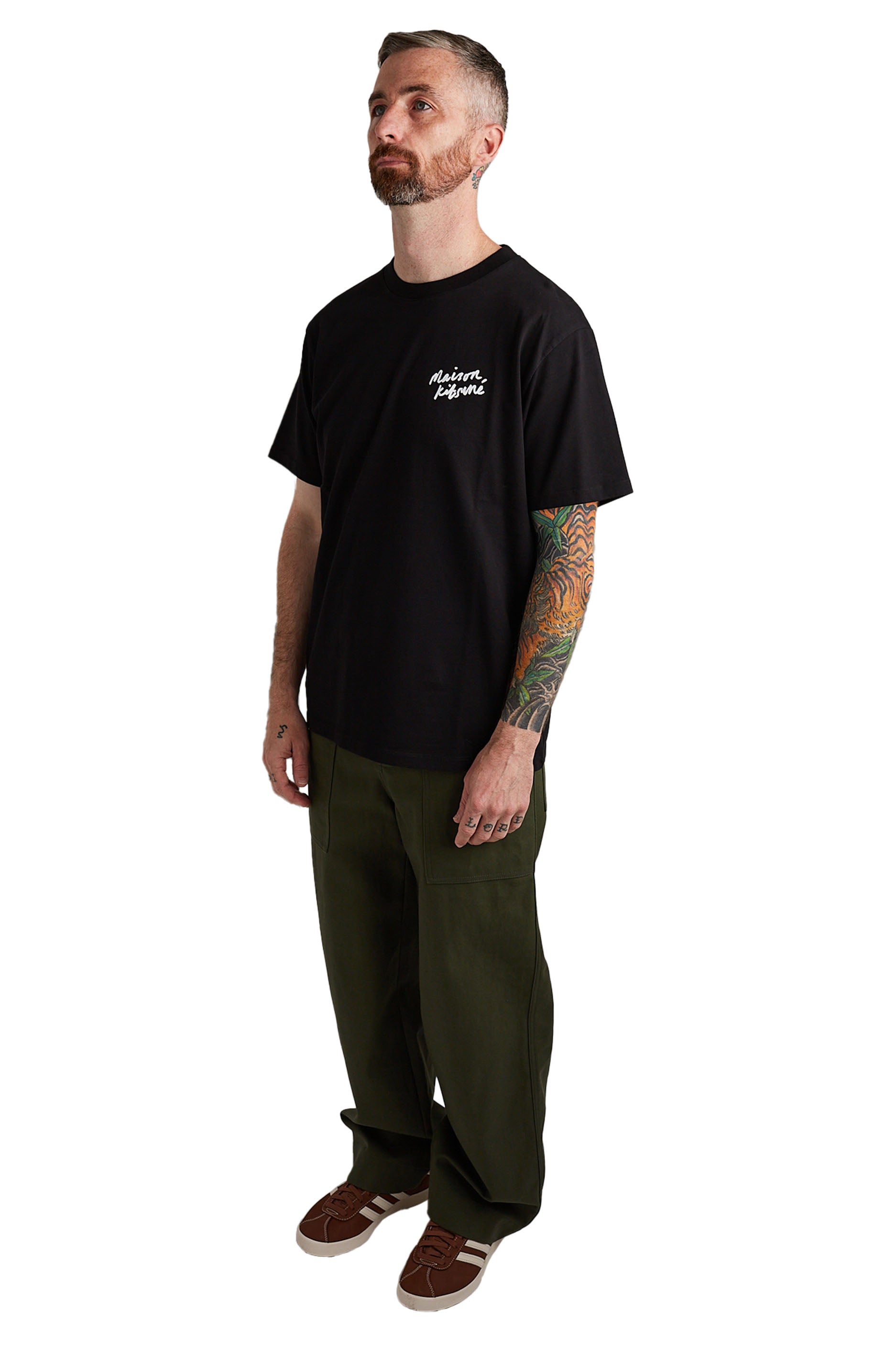 Maison Kitsune Mini Handwriting Classic Tee 'Black' - ROOTED