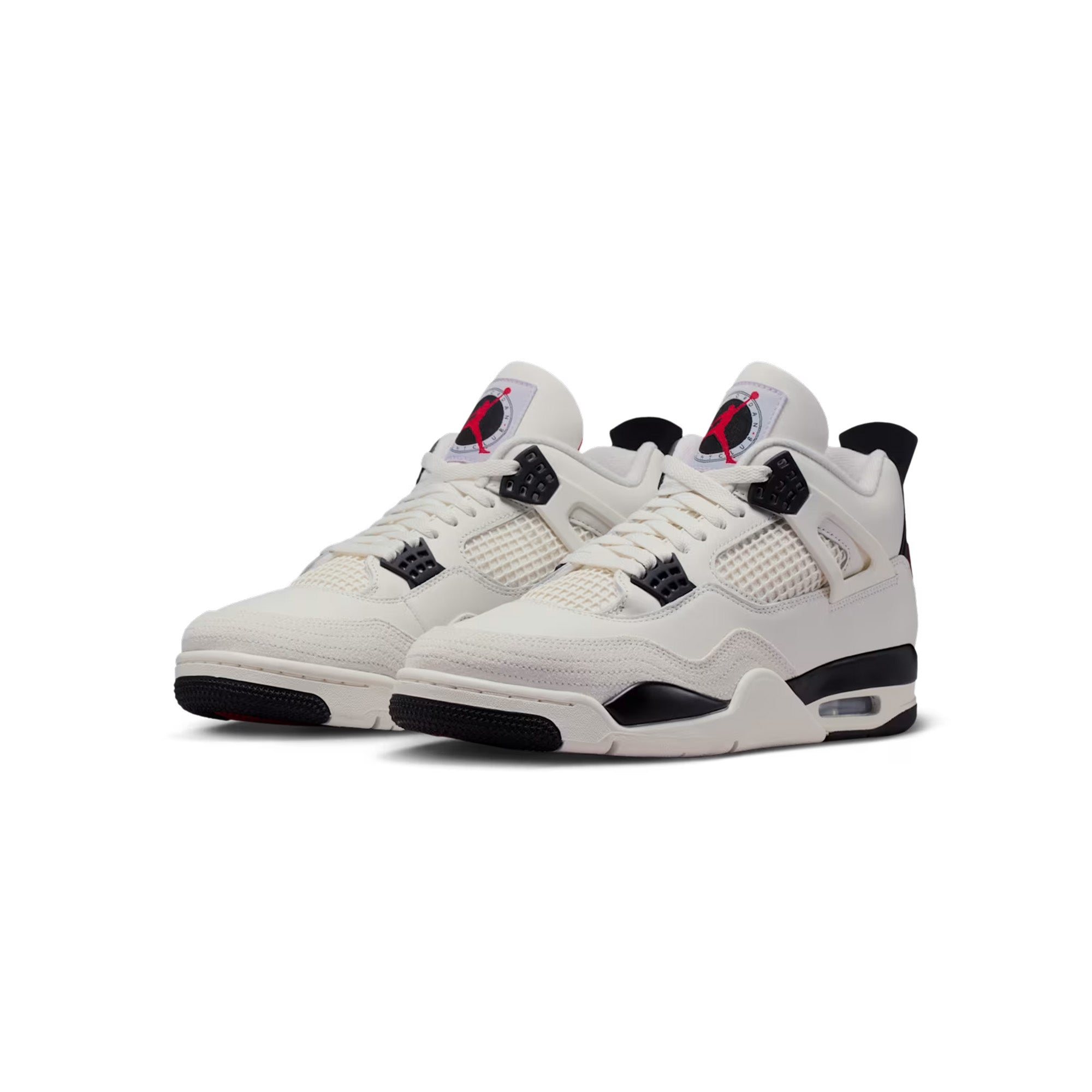 Air Jordan 4 Retro OG FC 'Sail/Black/University Red' - ROOTED
