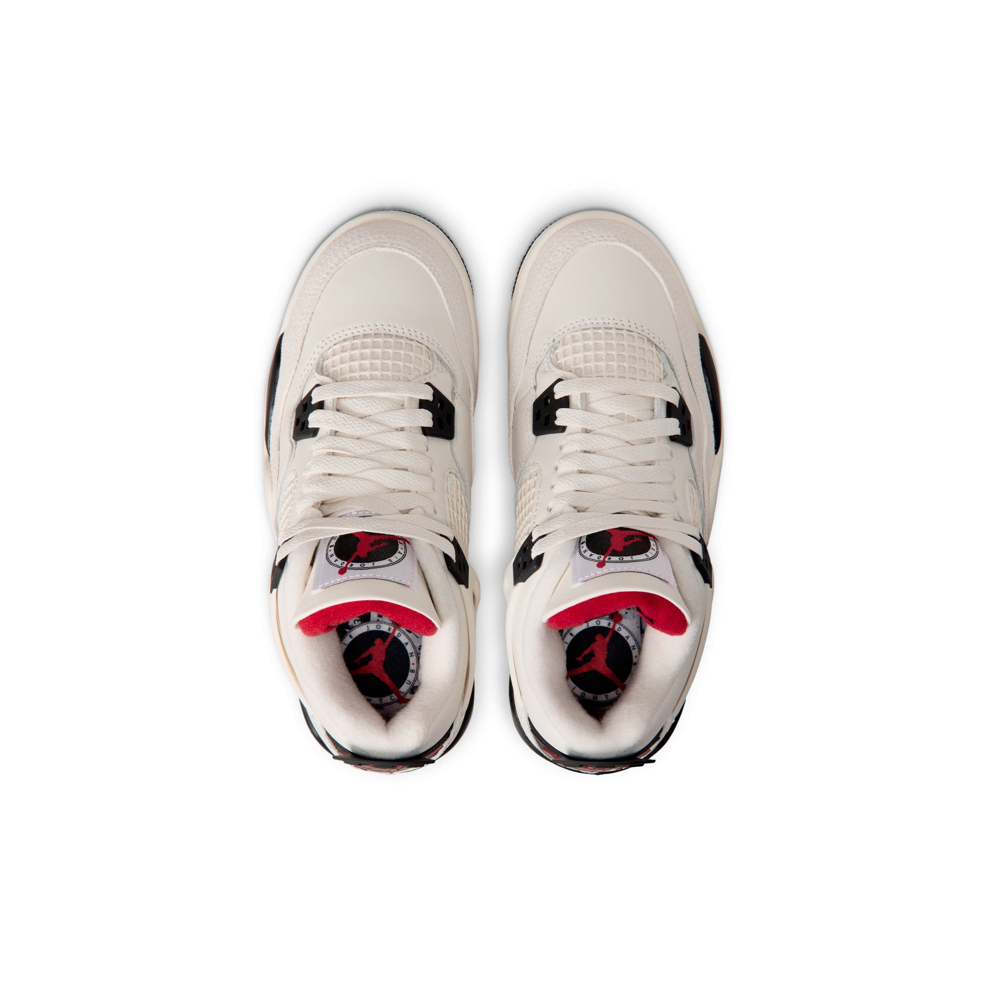 Kids Air Jordan 4 Retro OG FC 'Sail/Black/University Red' - ROOTED