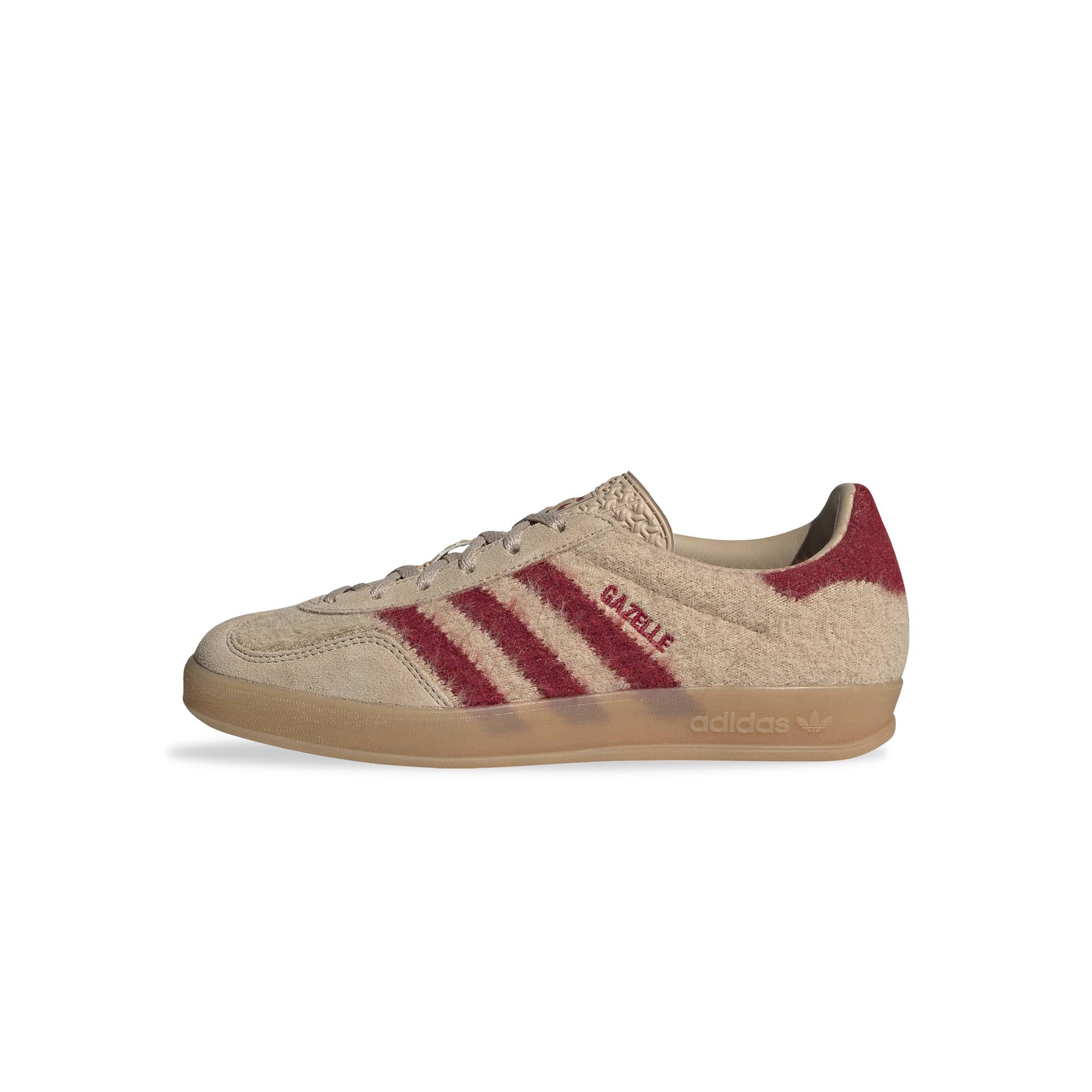 Womens adidas Gazelle Indoor 'Magic Beige/Team Victory Red' - ROOTED