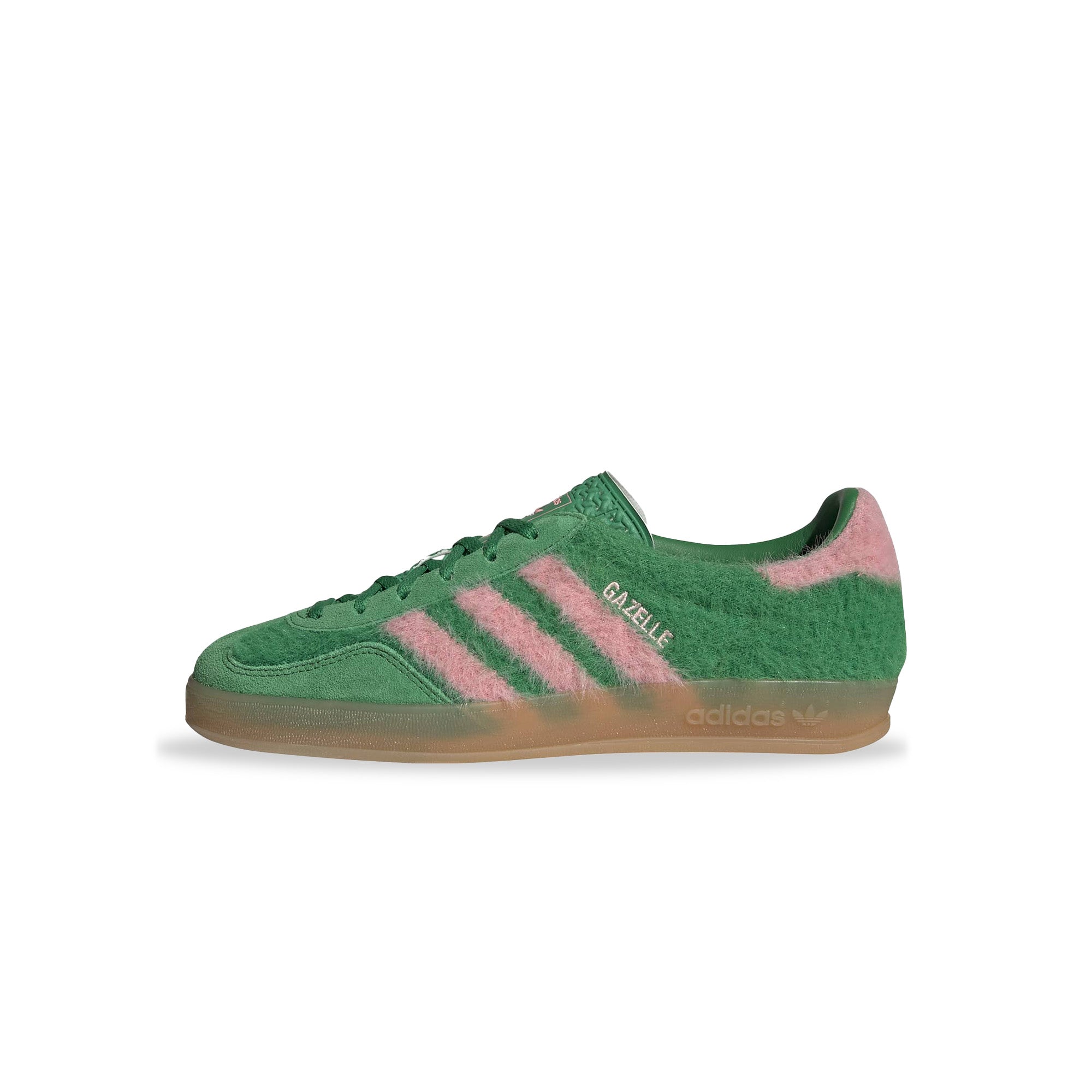 Womens adidas Gazelle Indoor 'Green/Glow Pink' - ROOTED