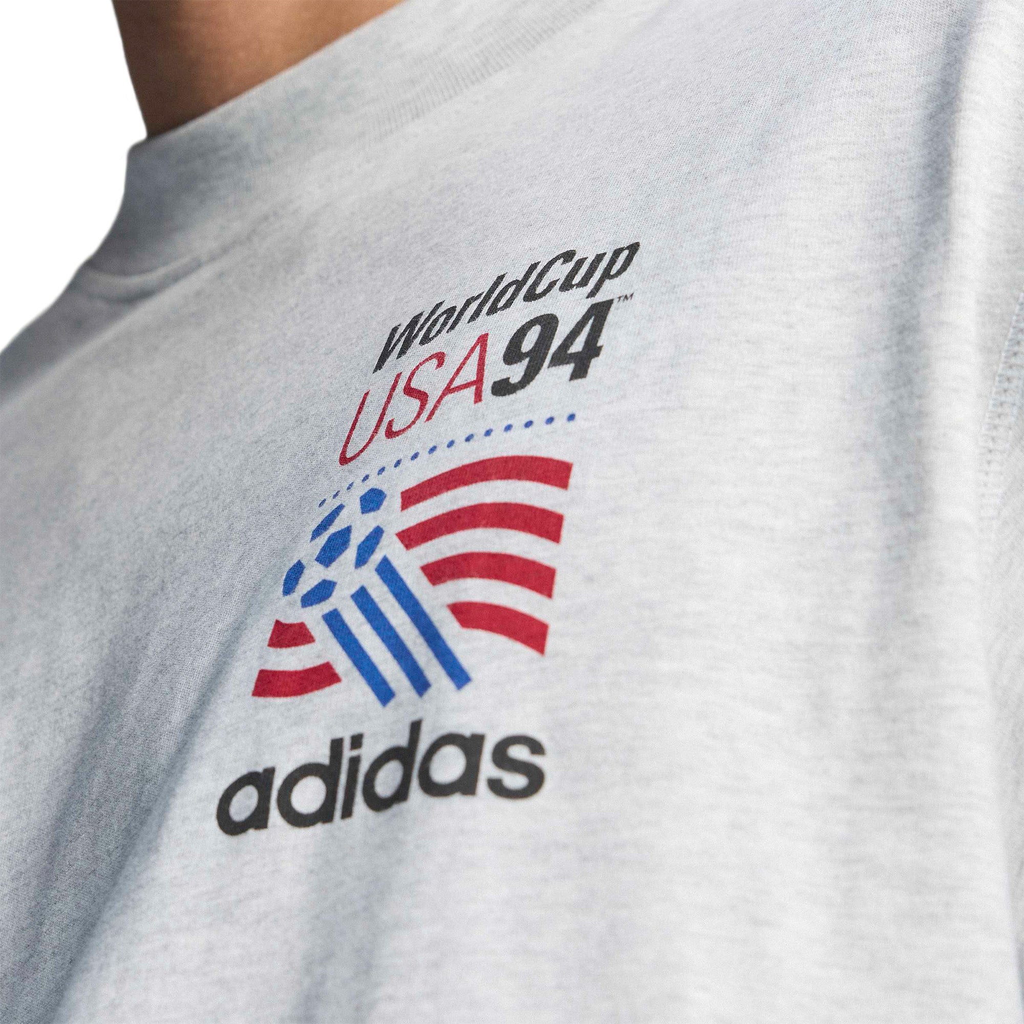 adidas USA Tee 'Heather Grey' - ROOTED