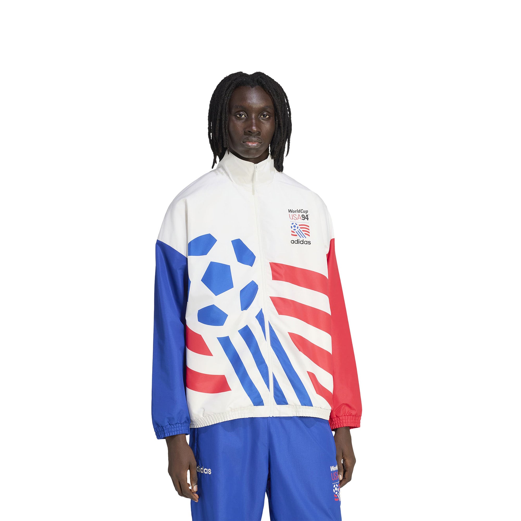 adidas USA Woven Track Jacket 'Cloud White' - ROOTED