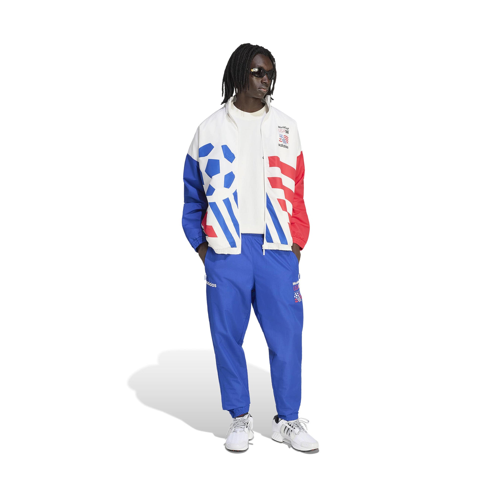 adidas USA Woven Track Jacket 'Cloud White' - ROOTED