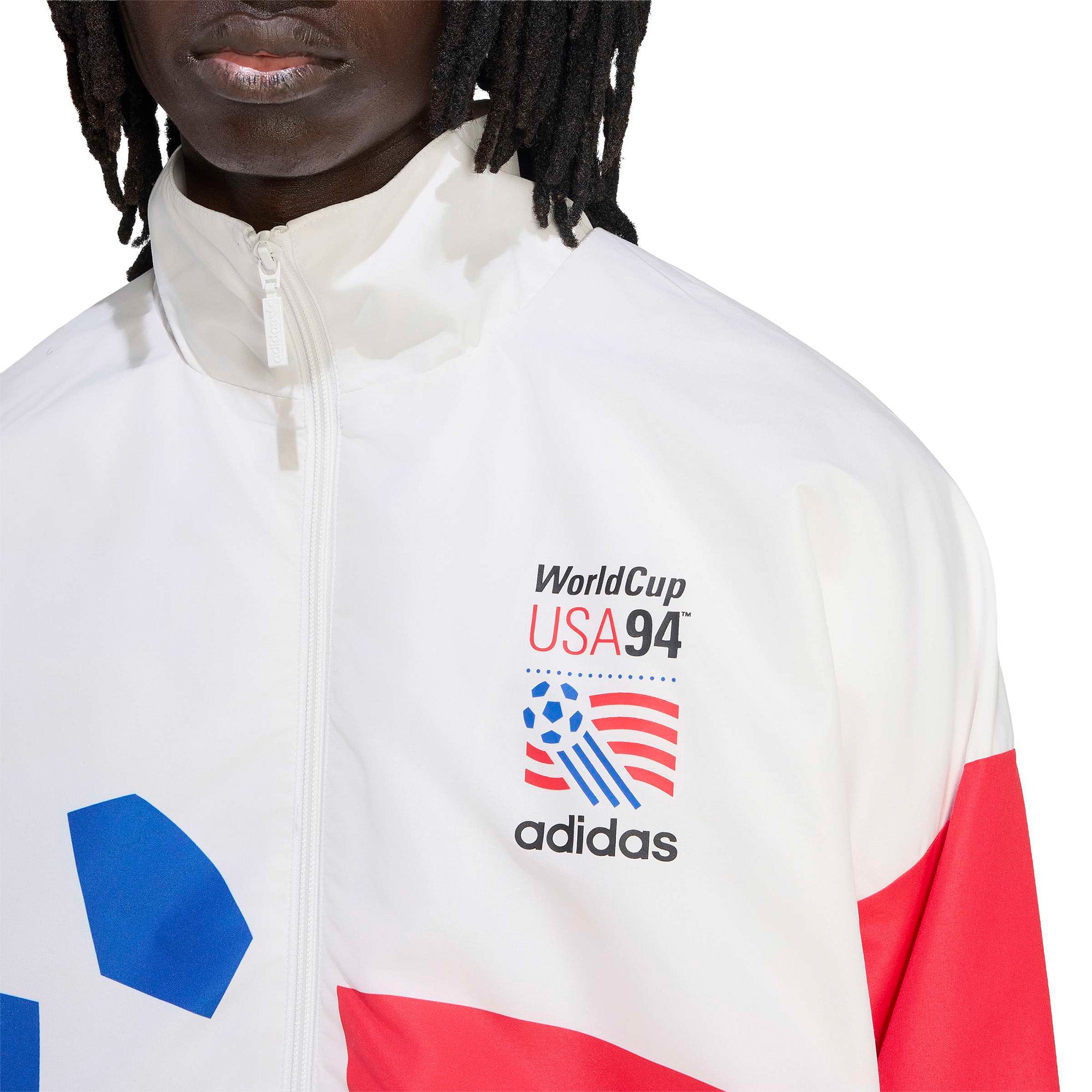 adidas USA Woven Track Jacket 'Cloud White' - ROOTED