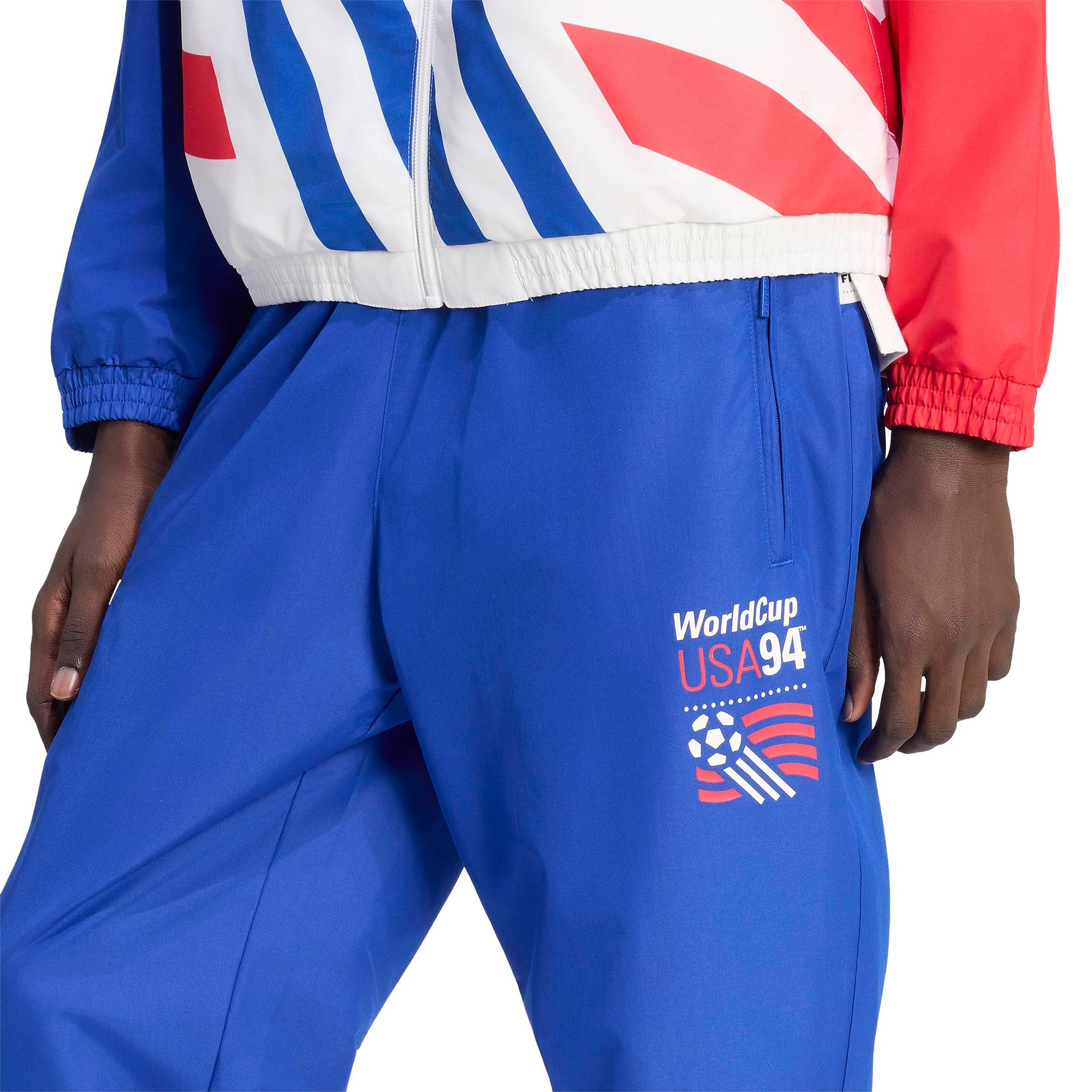 adidas USA Woven Track Pants 'Royal Blue' - ROOTED