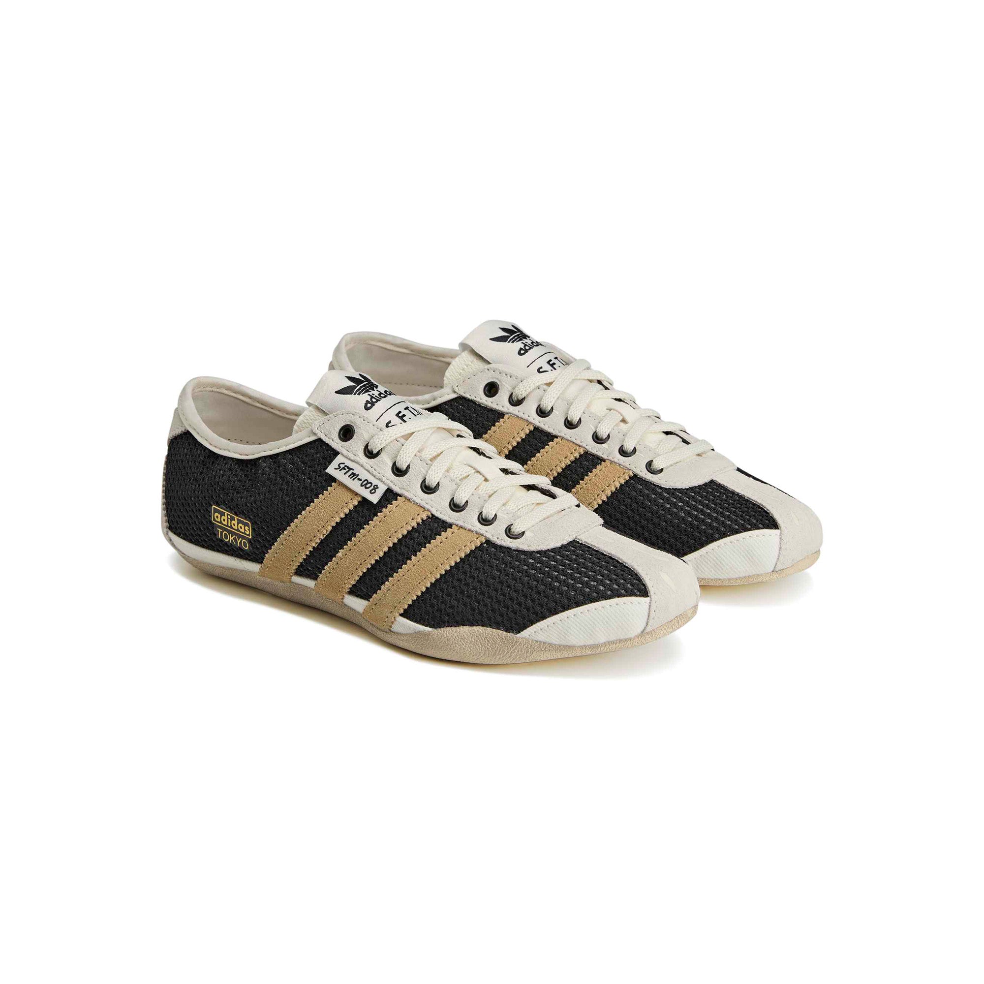 Womens adidas x SFTM Tokyo 'Black/Beige Tone' - ROOTED