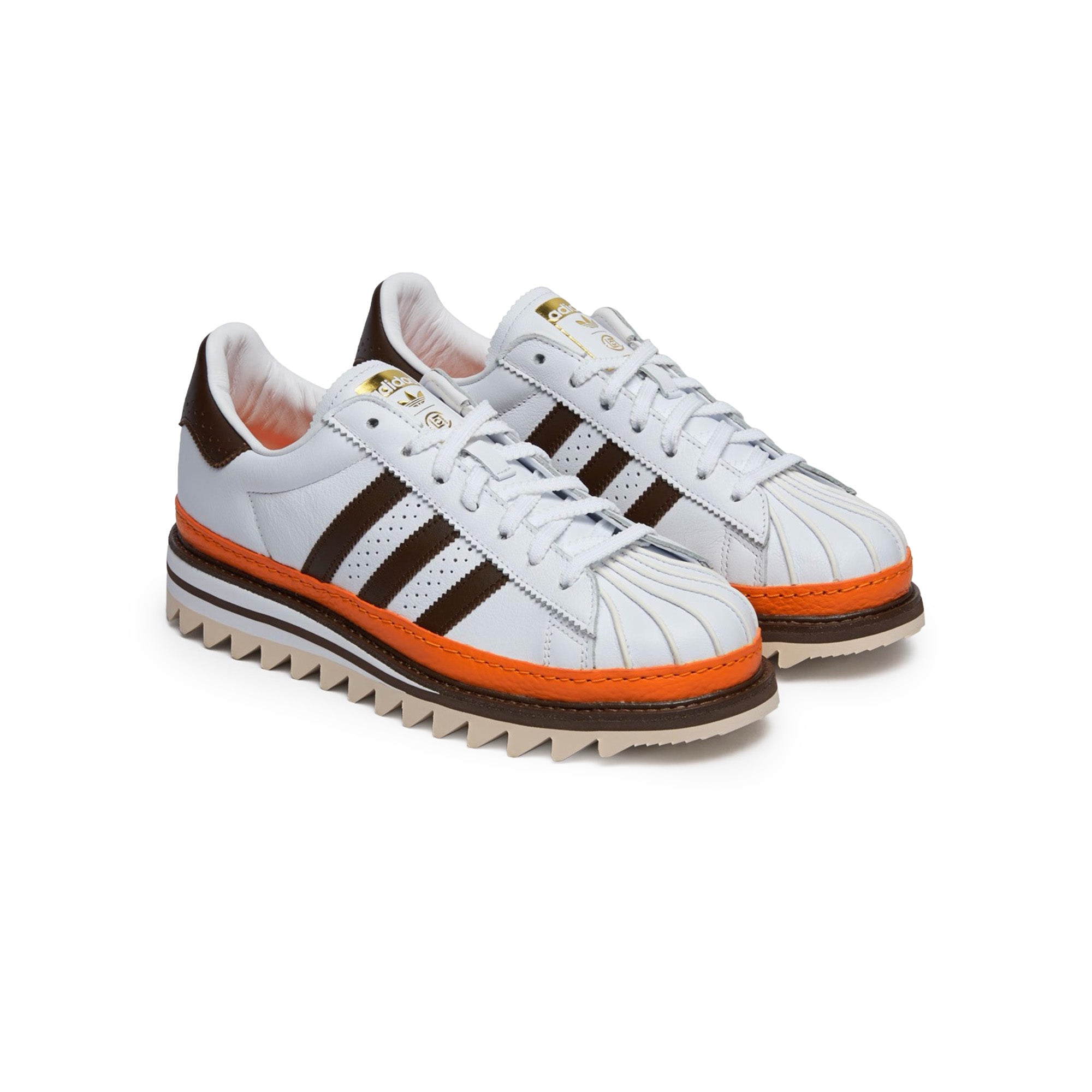adidas x CLOT EX Orange Superstar 'White/Coffee' - ROOTED