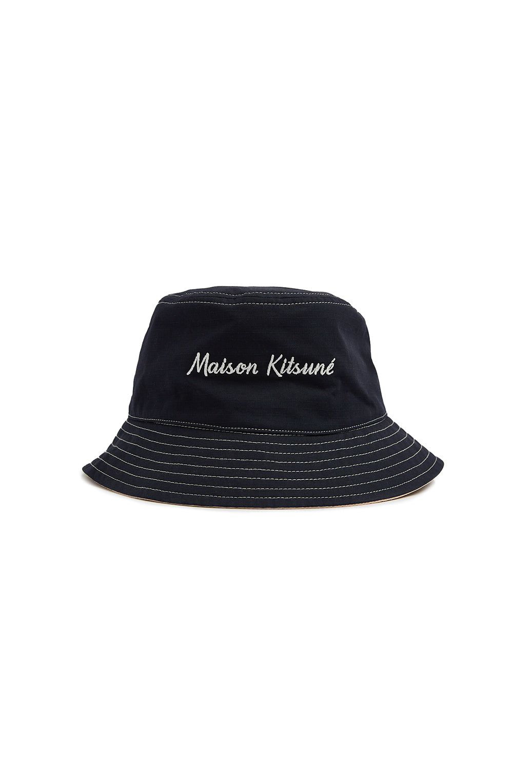 Maison Kitsune Workwear Bucket Hat 'Navy' - ROOTED