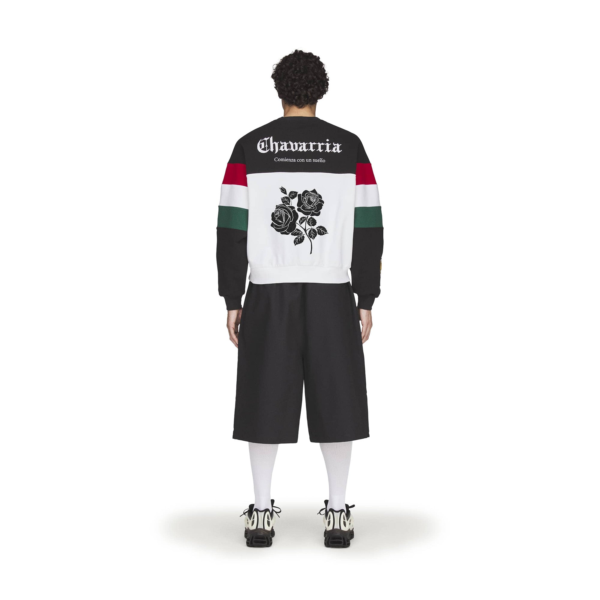 adidas x Willy Chavarria Crewneck Sweatshirt 'White/Black'