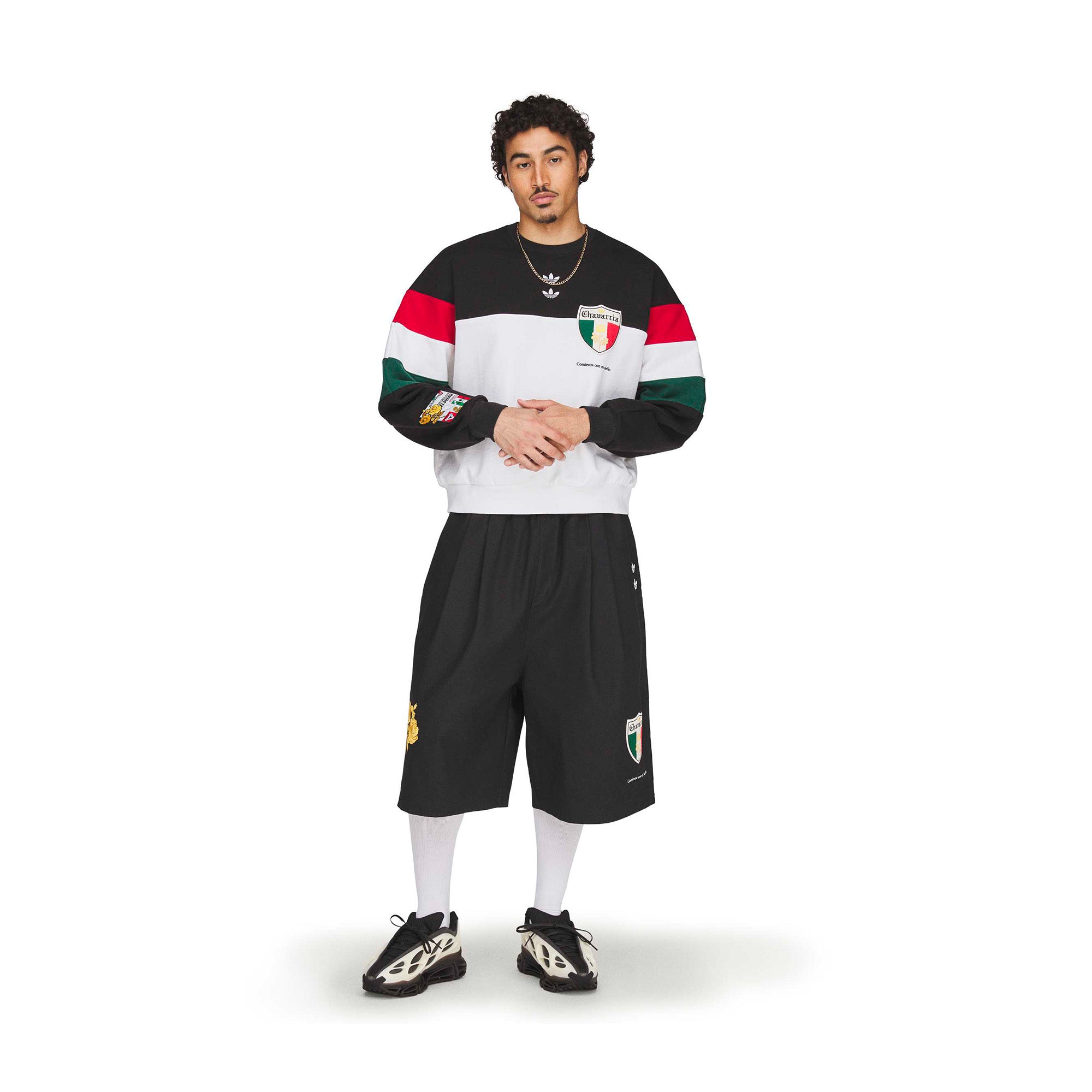 adidas x Willy Chavarria Crewneck Sweatshirt 'White/Black'
